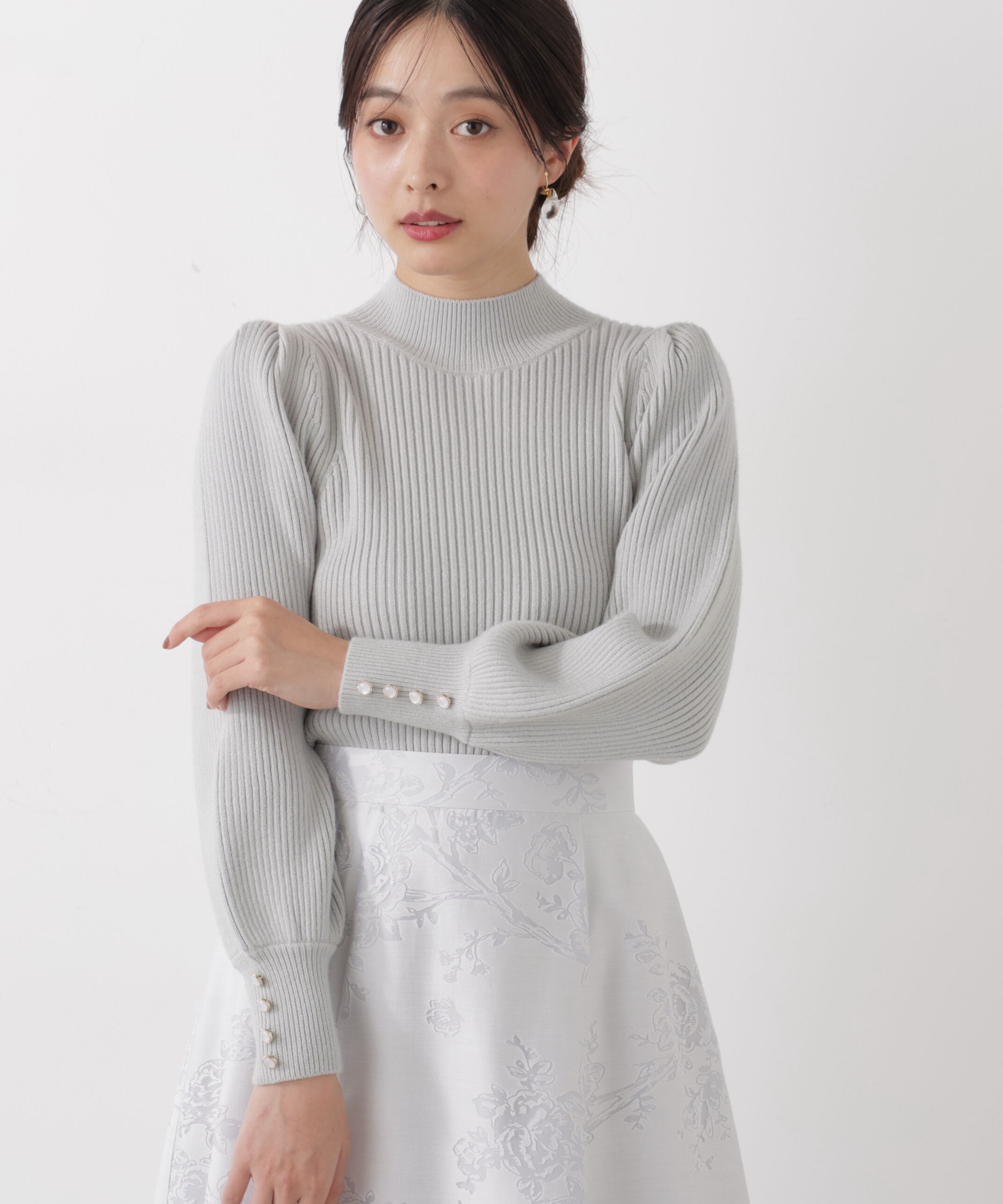 PROPORTION BODY DRESSING「ハイネックボリュームスリーブニット」|ニット・セーター|ミント