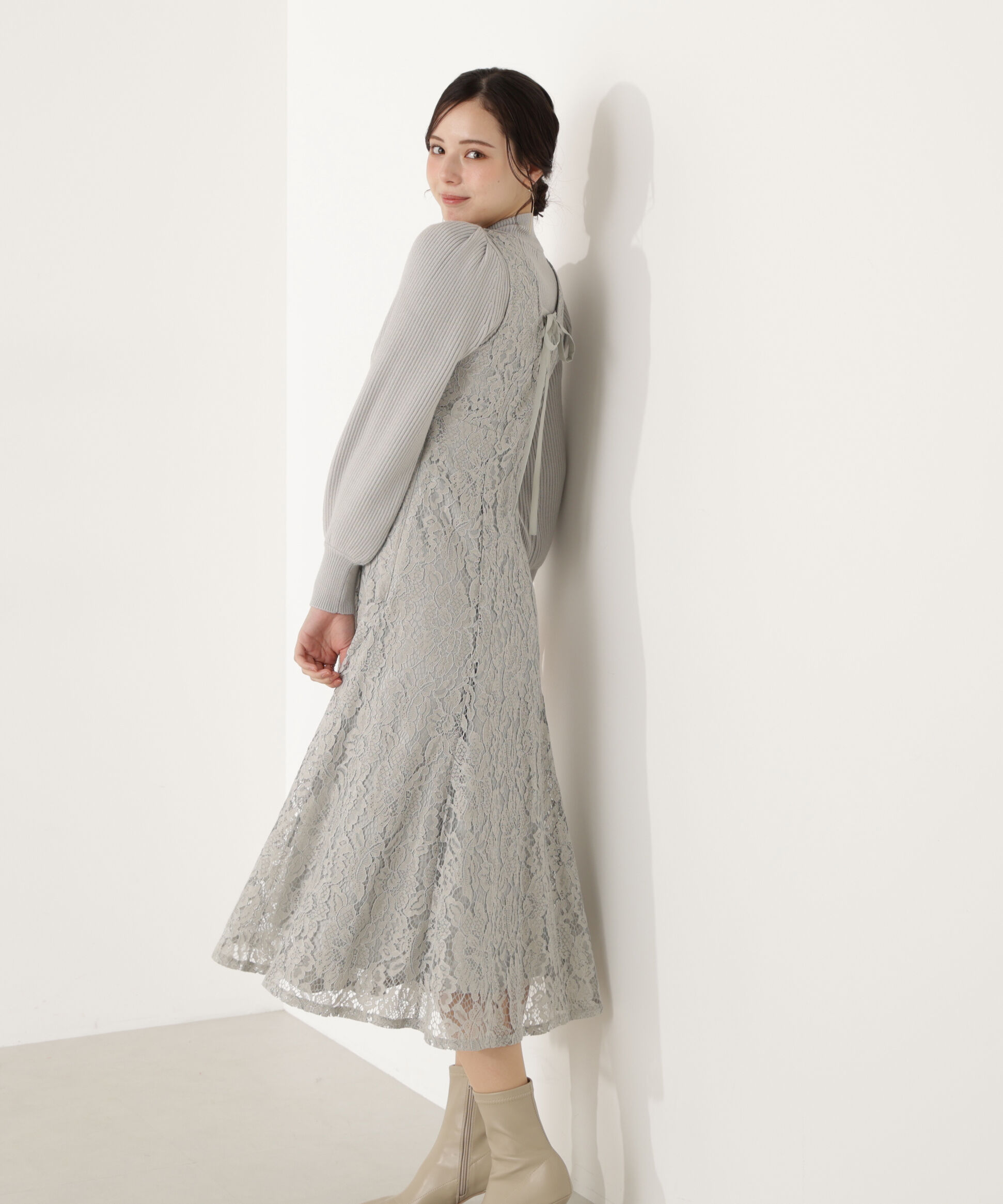 PROPORTION BODY DRESSING「ハイネックボリュームスリーブニット」|ニット・セーター|