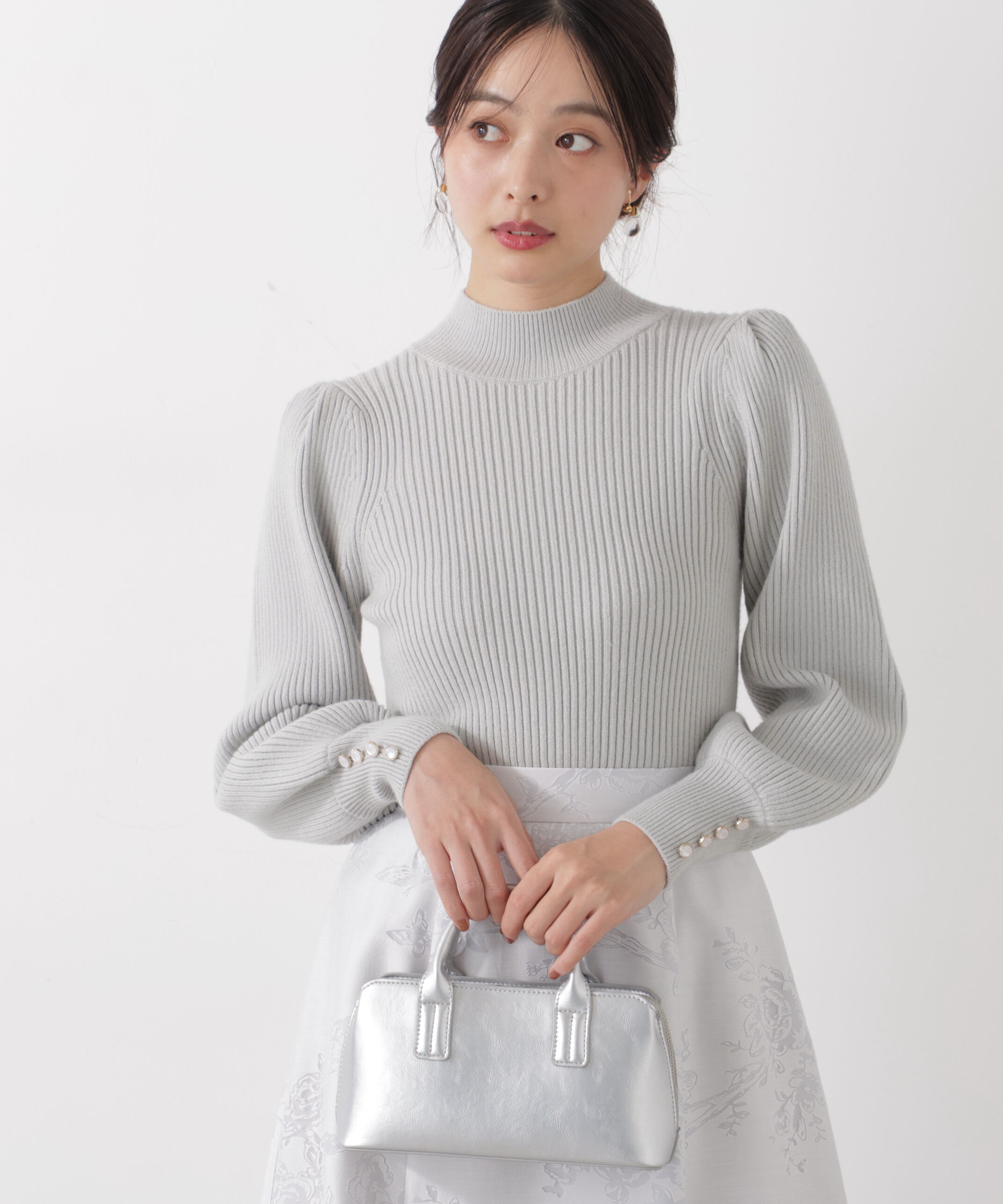 PROPORTION BODY DRESSING「ハイネックボリュームスリーブニット」|ニット・セーター|