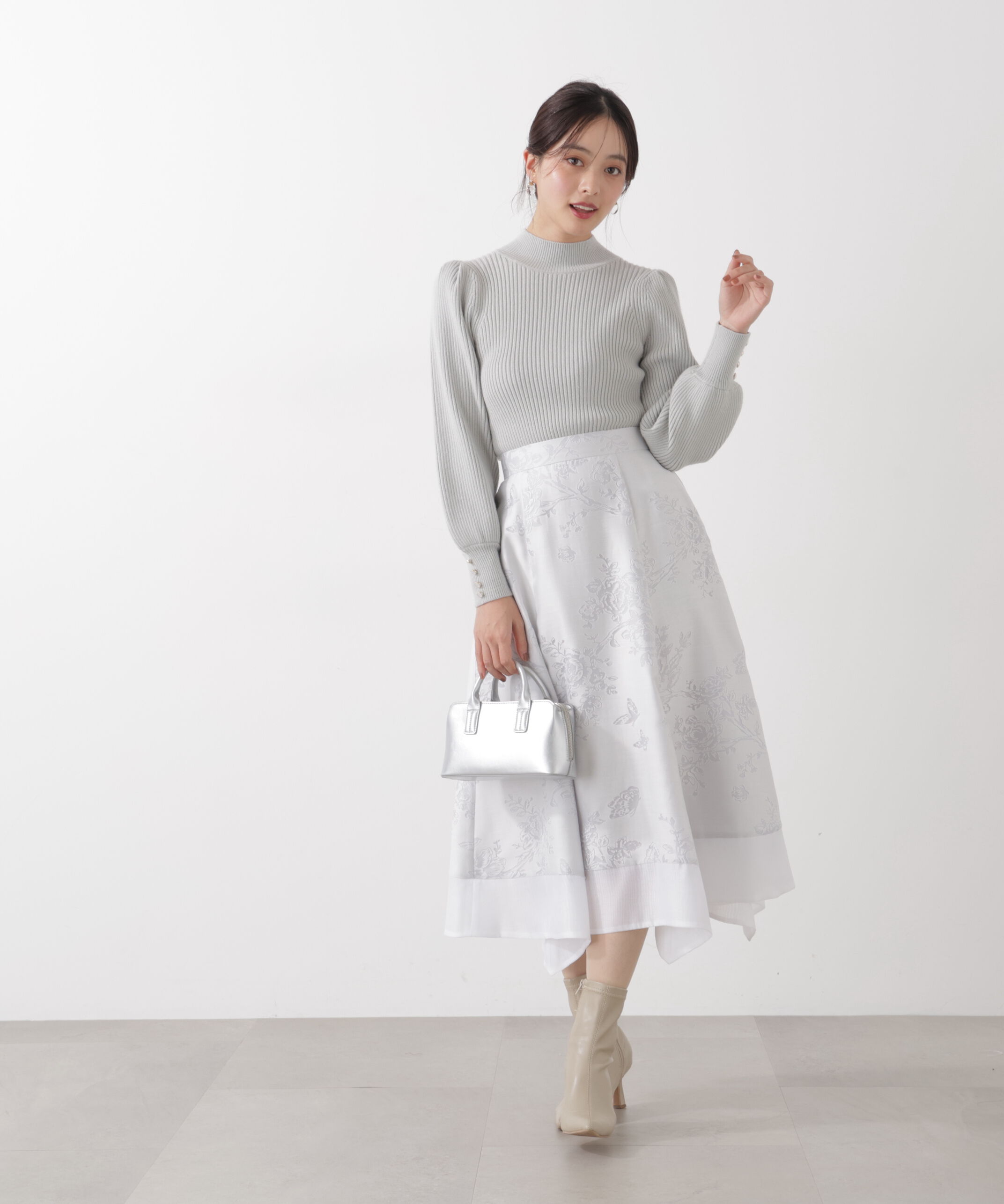 PROPORTION BODY DRESSING「ハイネックボリュームスリーブニット」|ニット・セーター|