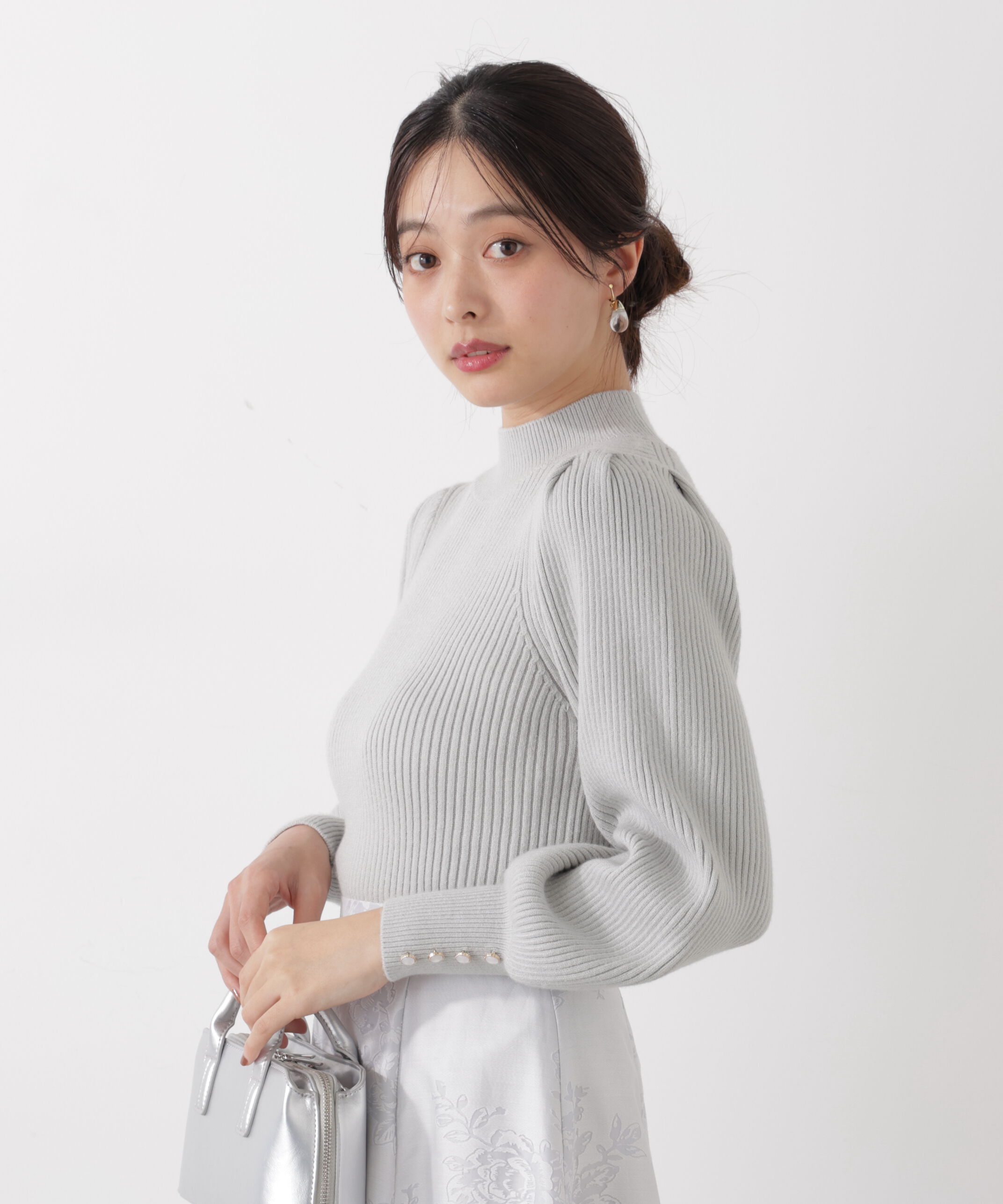 PROPORTION BODY DRESSING「ハイネックボリュームスリーブニット」|ニット・セーター|