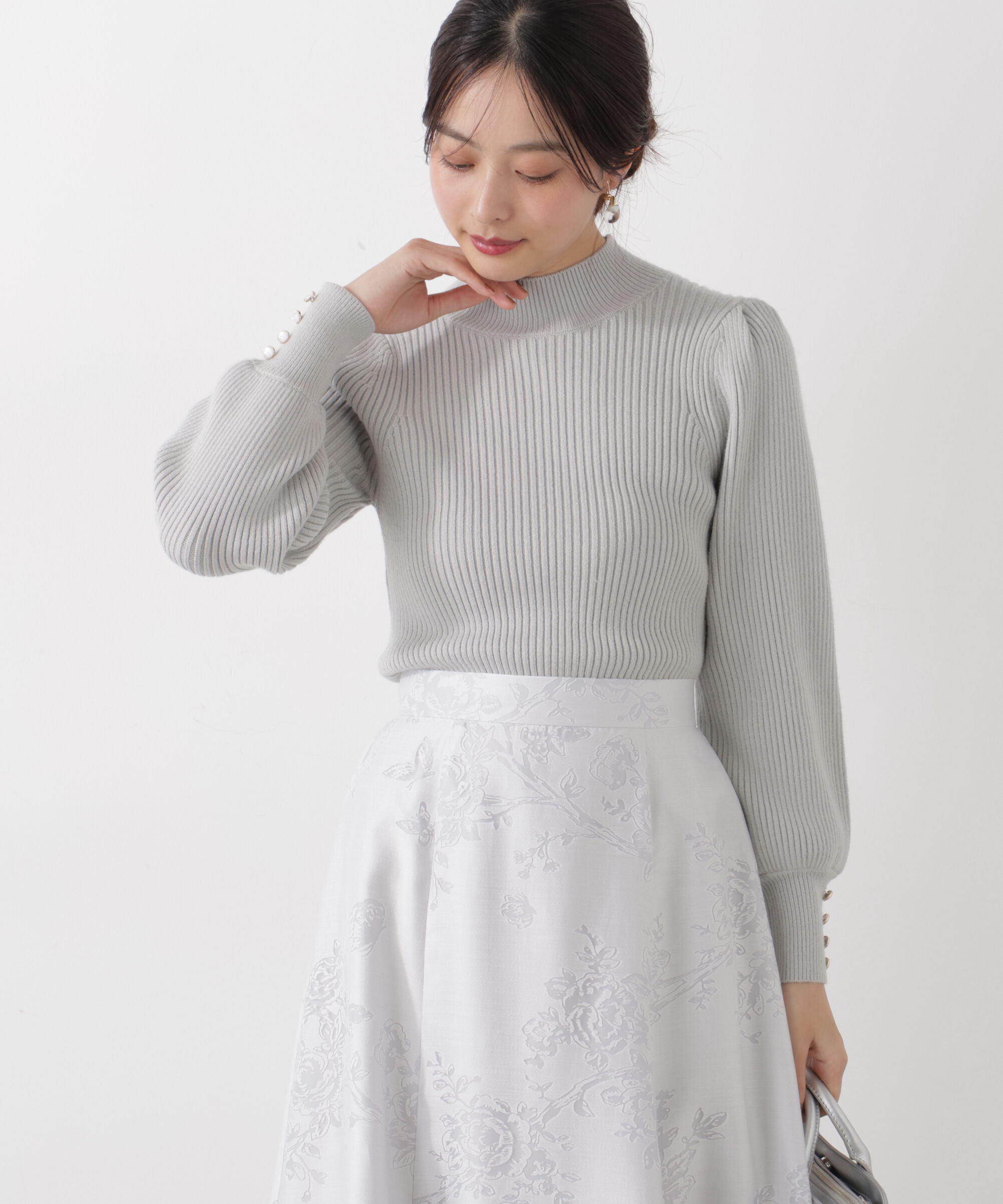 PROPORTION BODY DRESSING「ハイネックボリュームスリーブニット」|ニット・セーター|