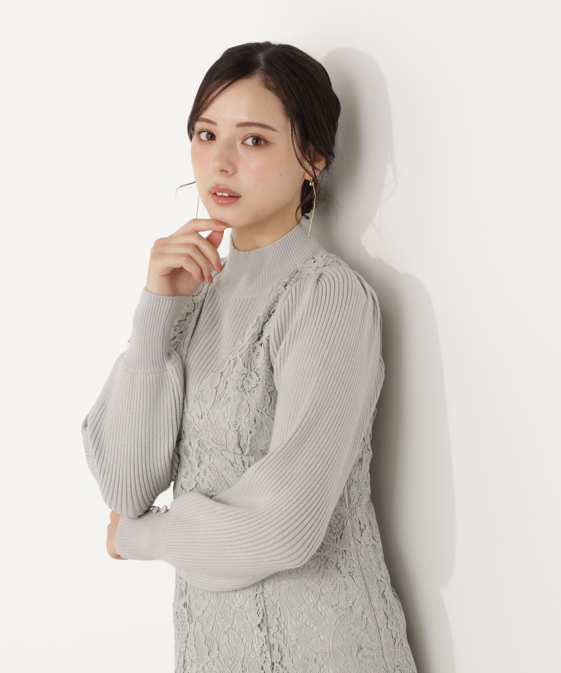 PROPORTION BODY DRESSING「ハイネックボリュームスリーブニット」|ニット・セーター|