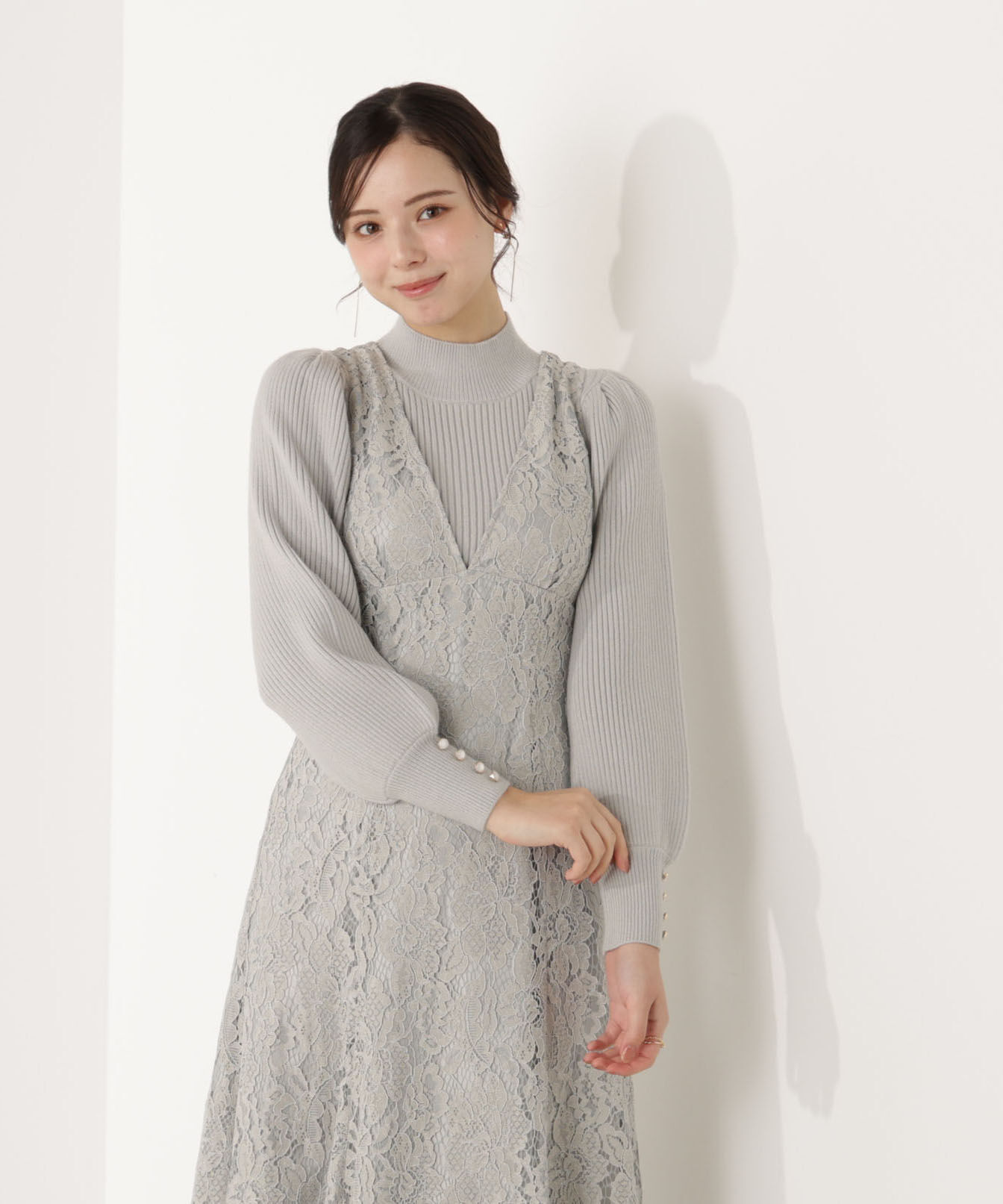 PROPORTION BODY DRESSING「ハイネックボリュームスリーブニット」|ニット・セーター|