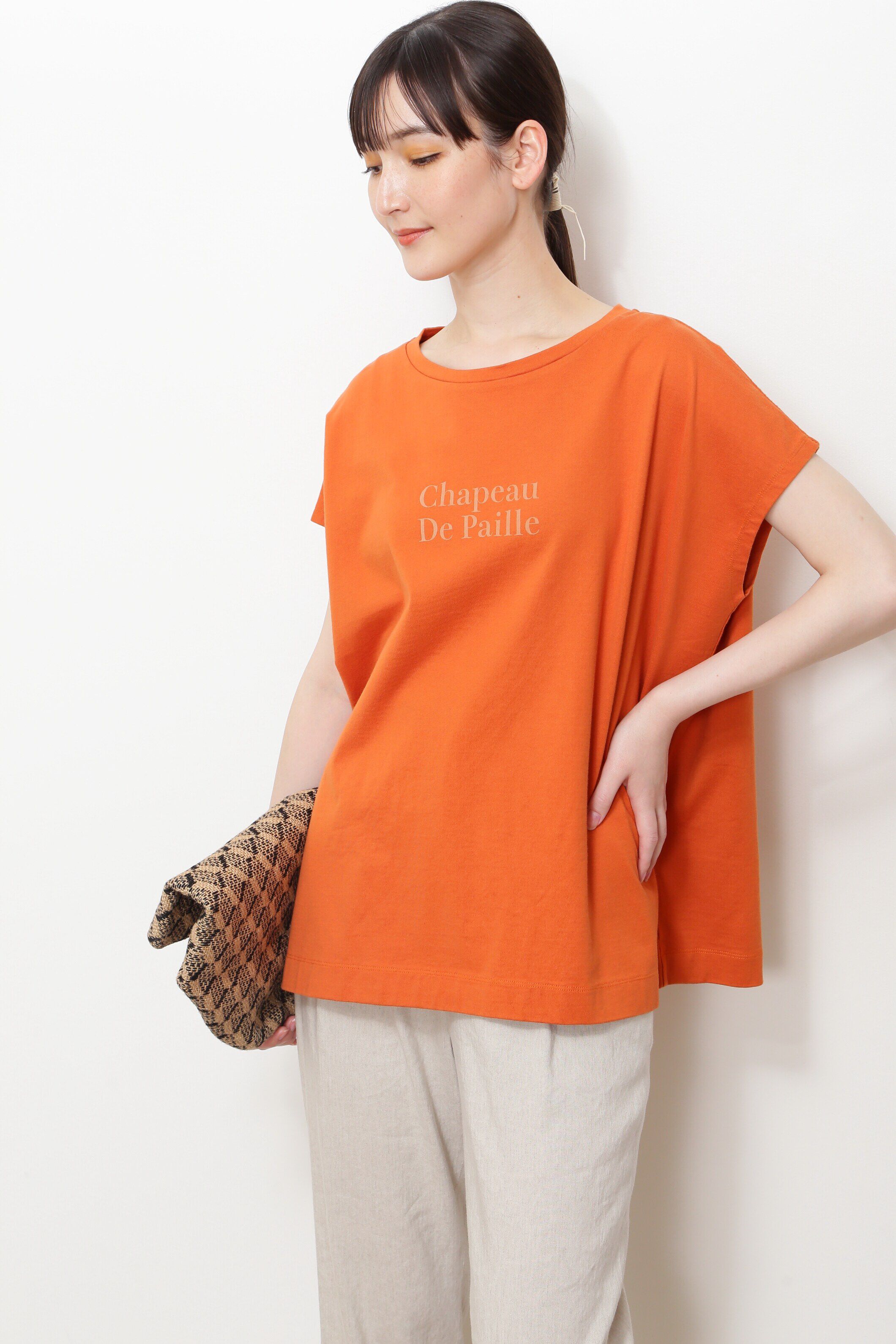  「◆リラックスロゴＴシャツ」|Tシャツ・カットソー|オレンジ