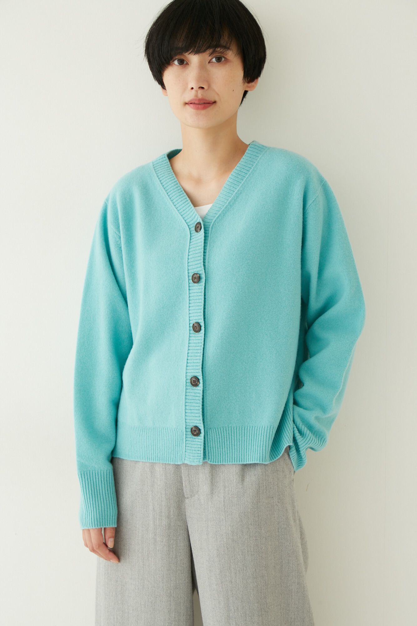  「◆ソフトタッチウール２ＷＡＹカーディガン」|ニット・セーター|ミントグリー