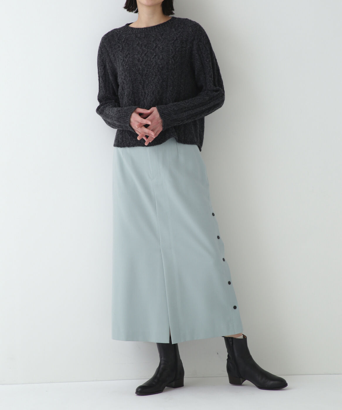  「≪arrive 5e≫サイドボタンスカート」|スカート|