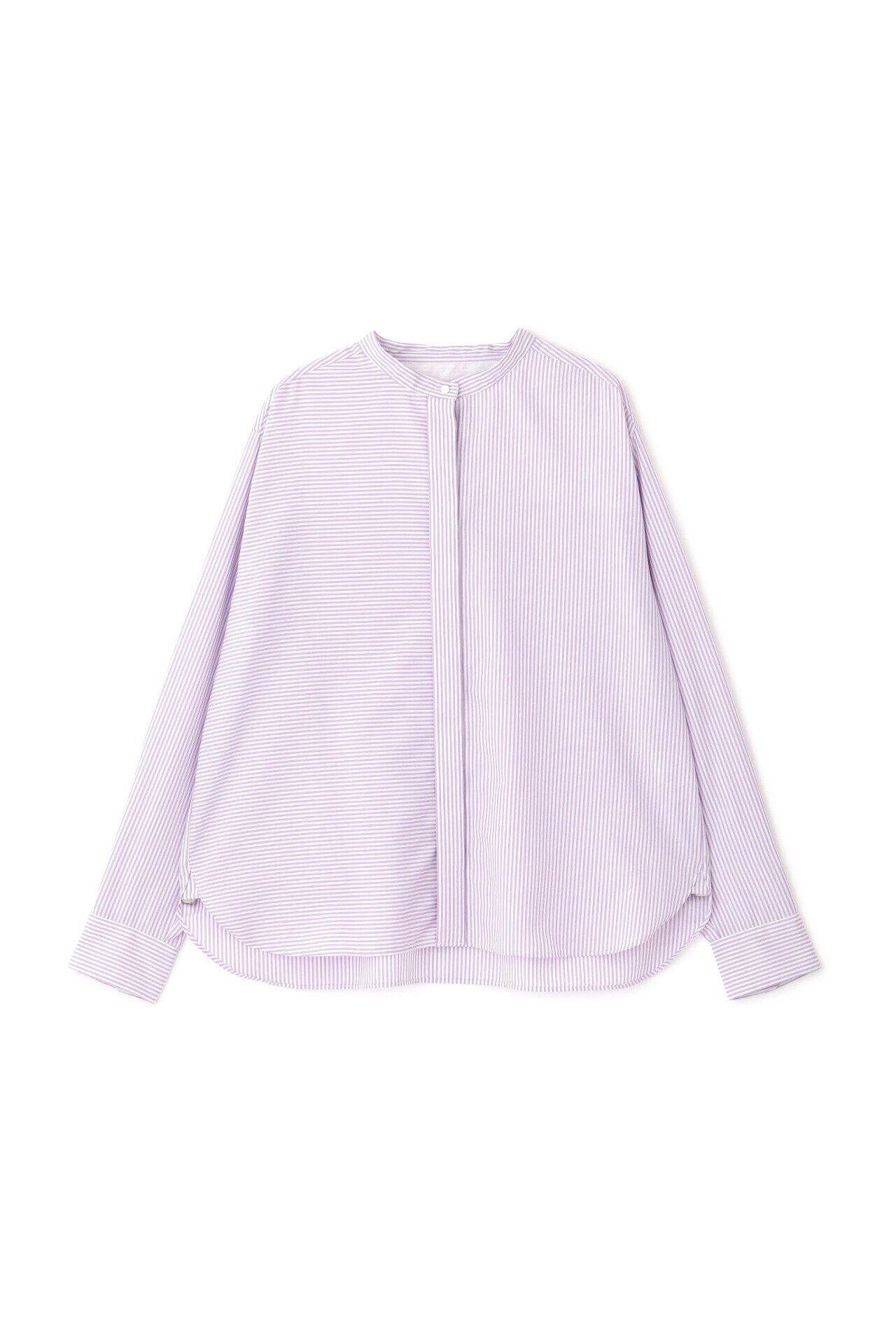  「◆コットンロンストバンドカラーブラウス」|シャツ・ブラウス|