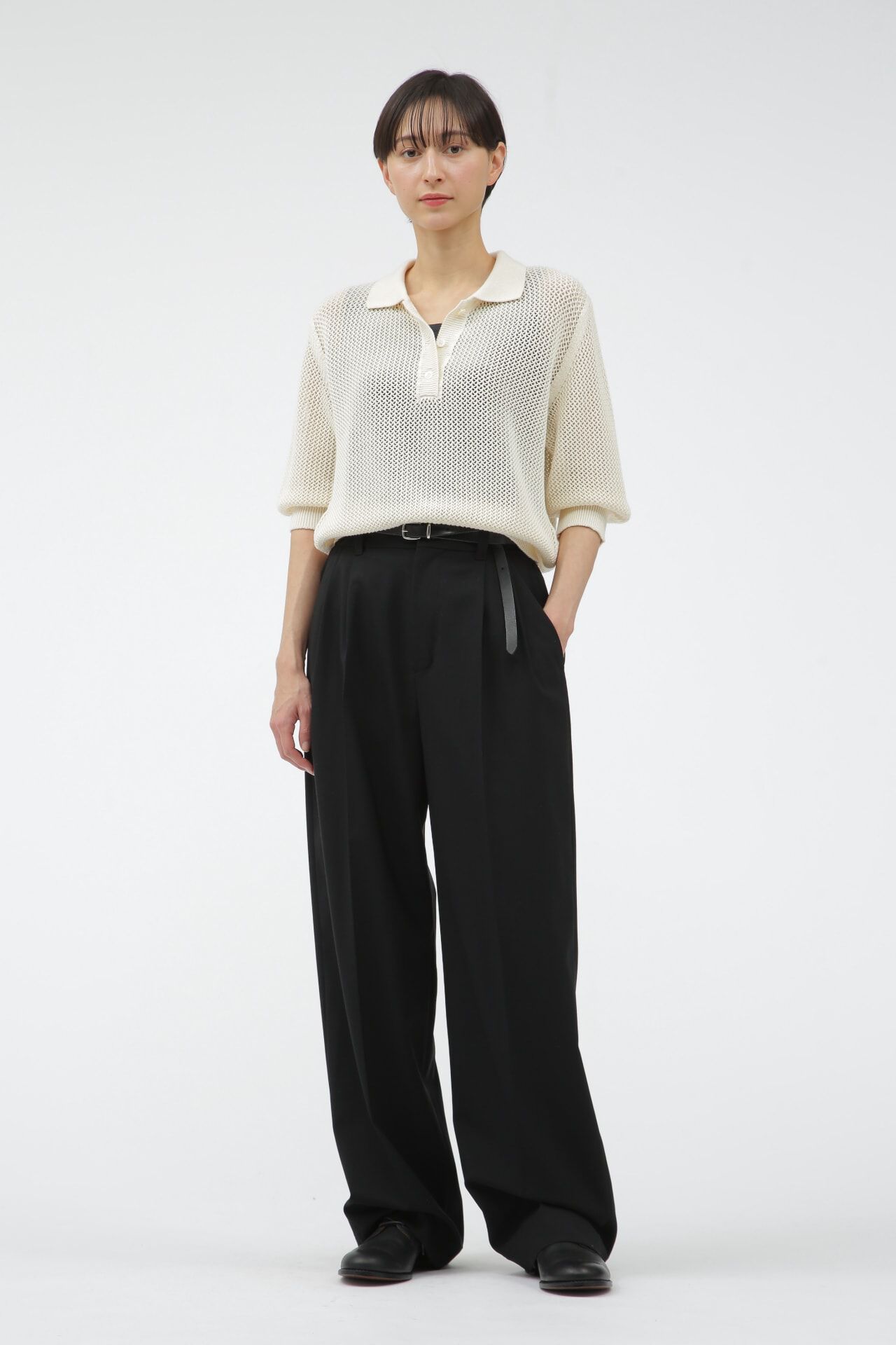  「FINE WOOL POPLIN」|その他|BLACK