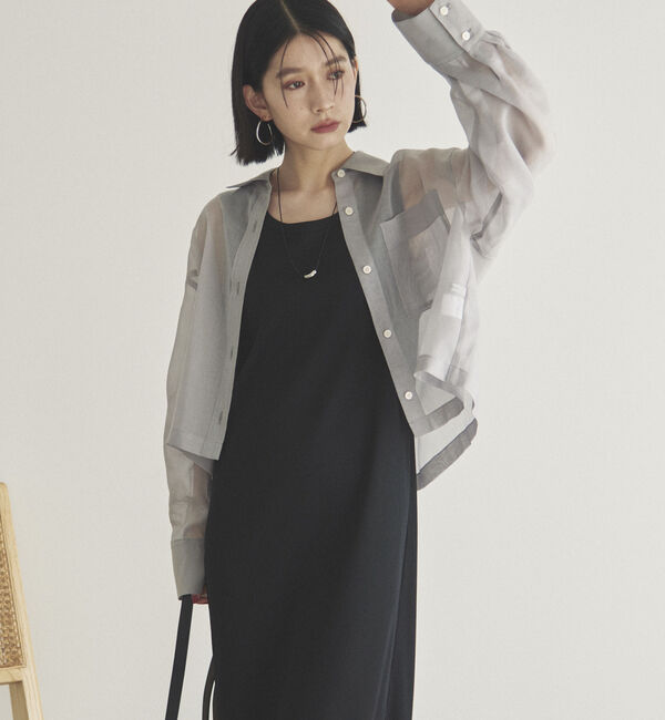 Doux archives「ソフトオーガンジーシアーショートシャツ」|シャツ・ブラウス|