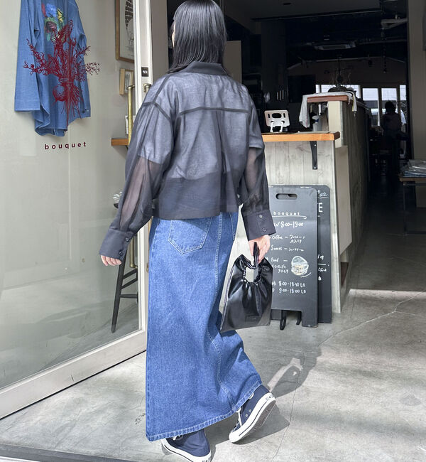 Doux archives「ソフトオーガンジーシアーショートシャツ」|シャツ・ブラウス|