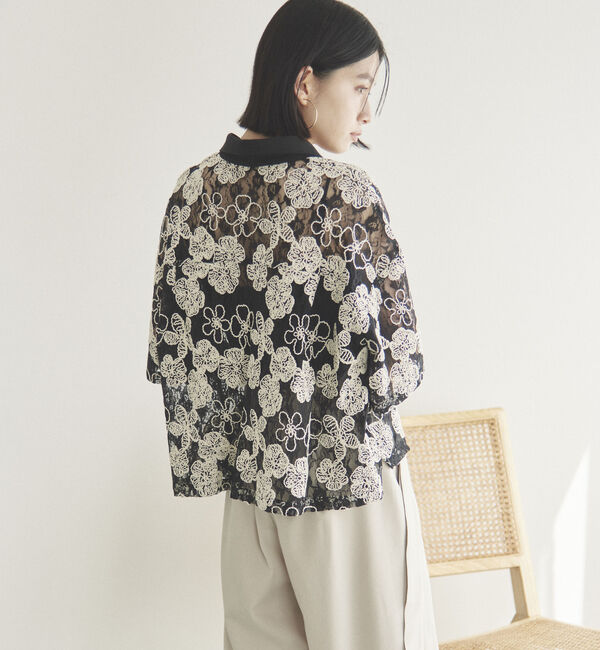 Doux archives「コードレースクロップドシャツ」|シャツ・ブラウス|