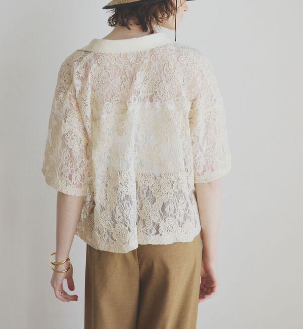 Doux archives「コードレースクロップドシャツ」|シャツ・ブラウス|
