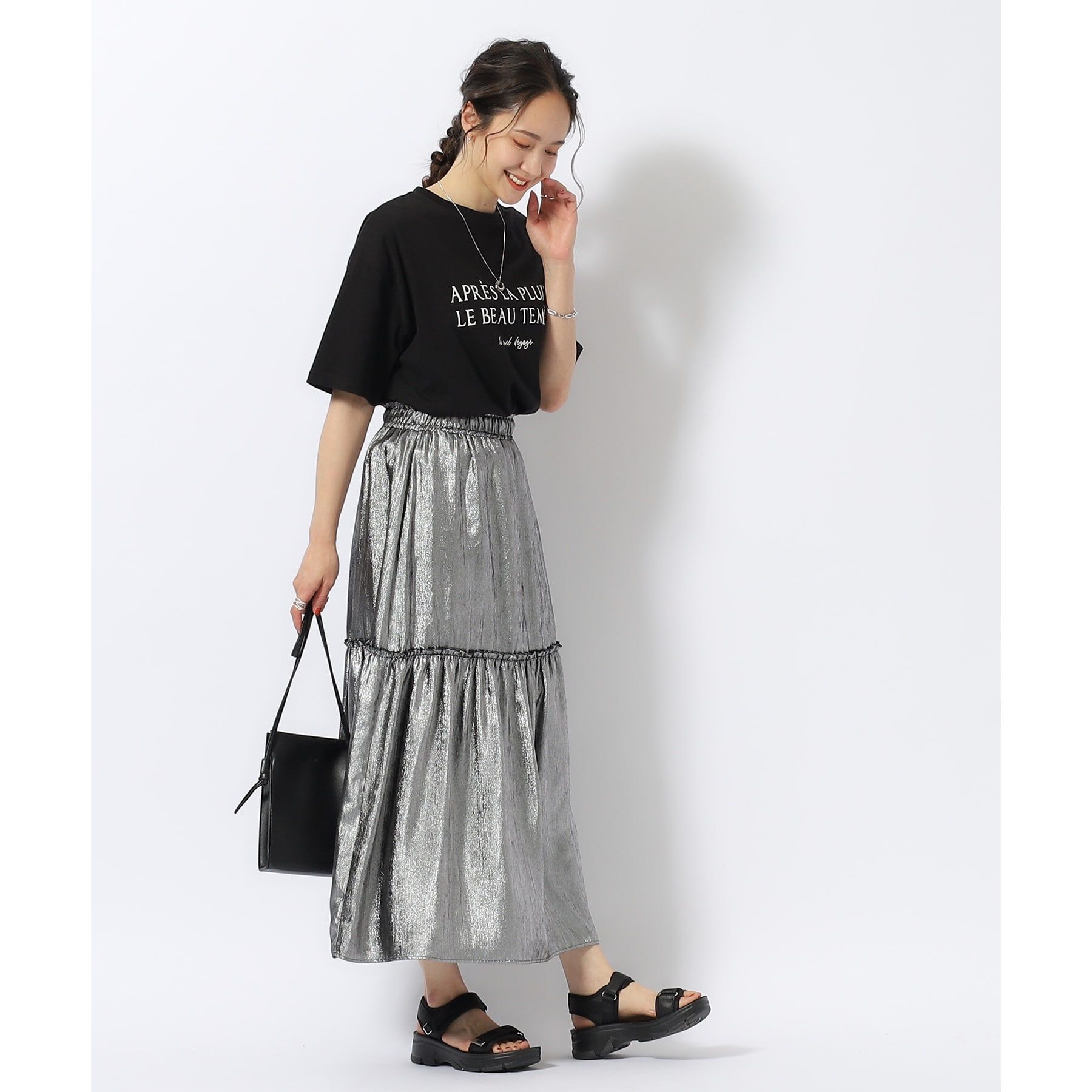 SHOO･LA･RUE「【洗える/プチプラ/綿100％】グラフィック半袖ゆるTシャツ」|Tシャツ・カットソー|