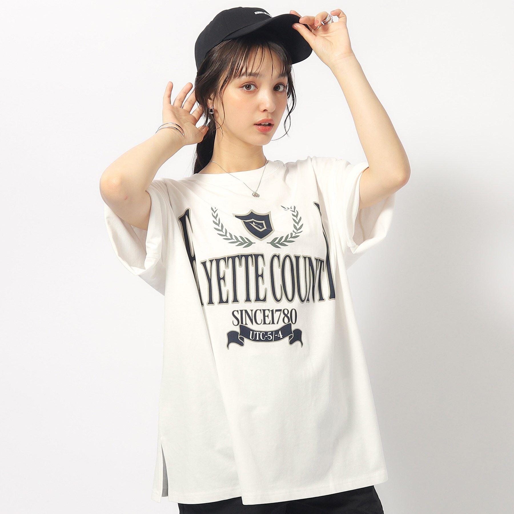 SHOO･LA･RUE「ゆるっとが今年らしい プリントBIG Tシャツ」|Tシャツ・カットソー|ホワイト(102)