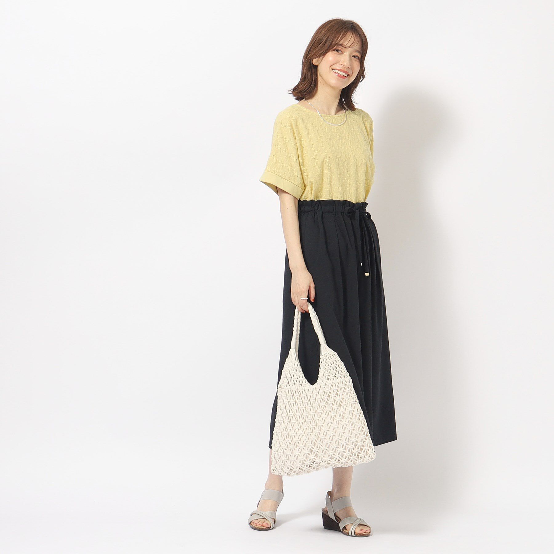 SHOO･LA･RUE「大人の甘さをプラスする フロント刺繍 ドルマントップス」|Tシャツ・カットソー|