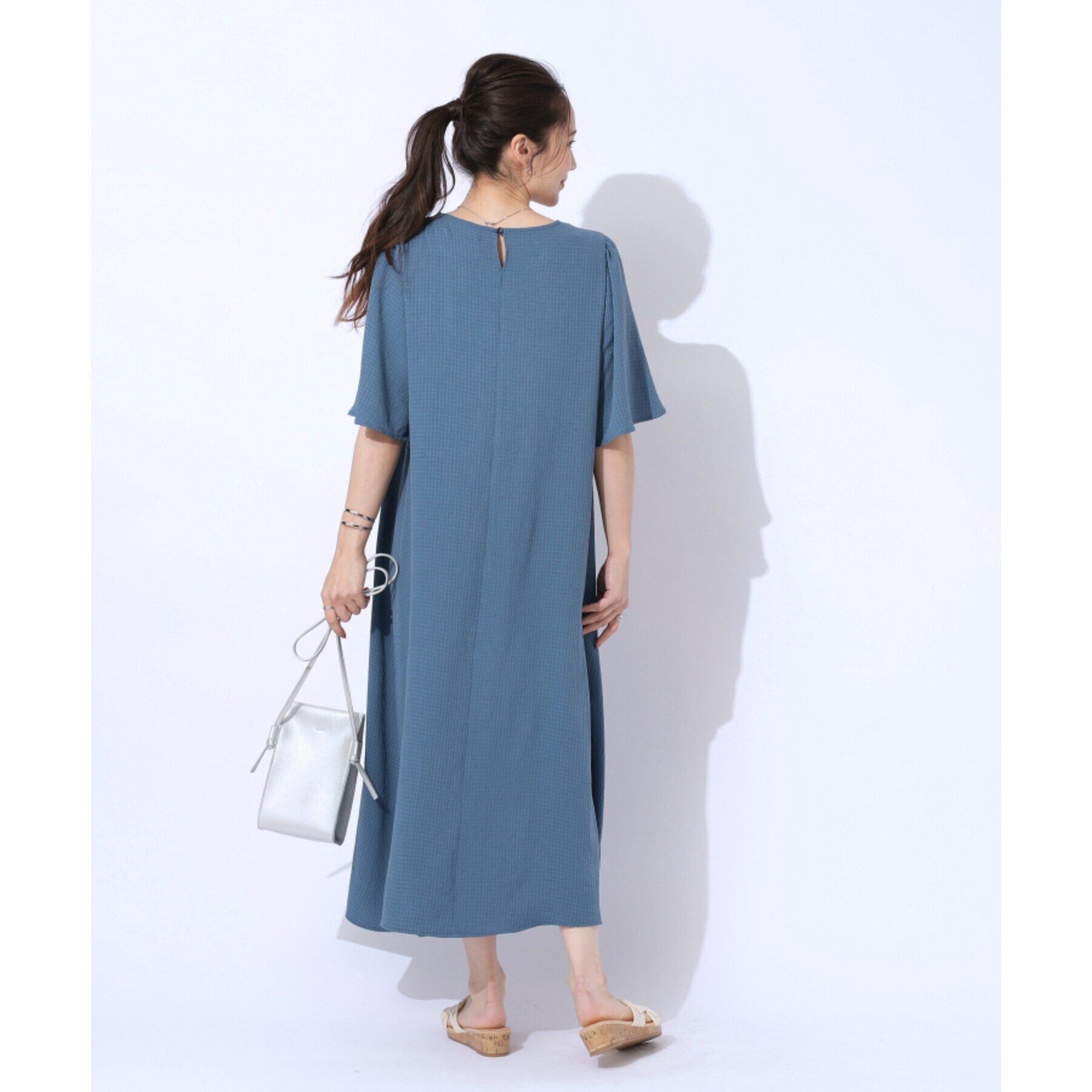 SHOO･LA･RUE「【洗える】Aラインで女性らしく 1枚で映えるギンガムワンピース」|ワンピース|