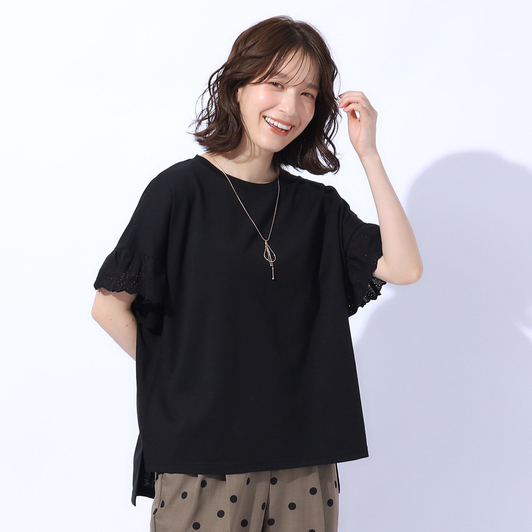 SHOO･LA･RUE「大人の可愛さを引き出す お袖レーストップス」|Tシャツ・カットソー|