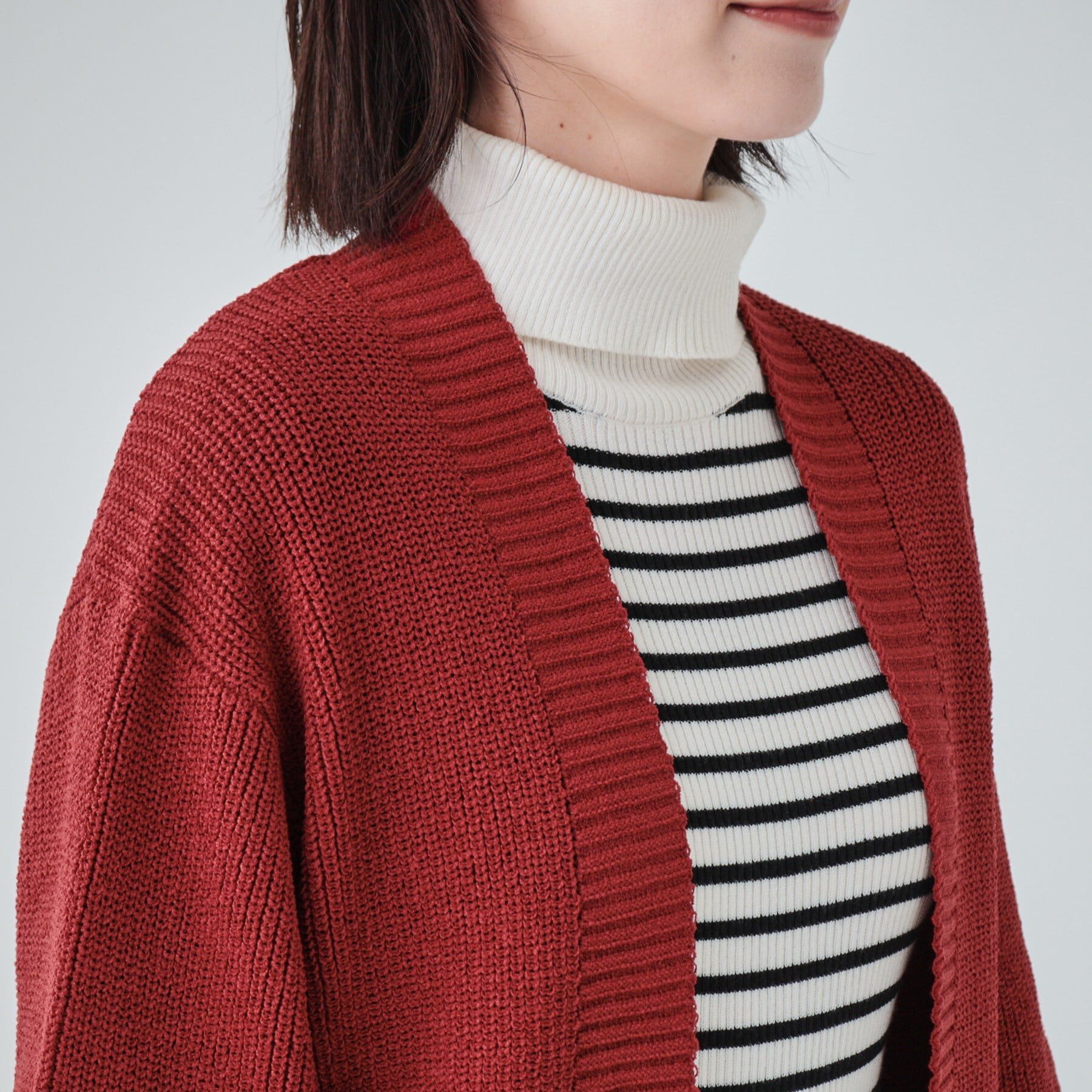 SHOO･LA･RUE「【洗える】ざっくり編みトッパーカーディガン」|カーディガン|