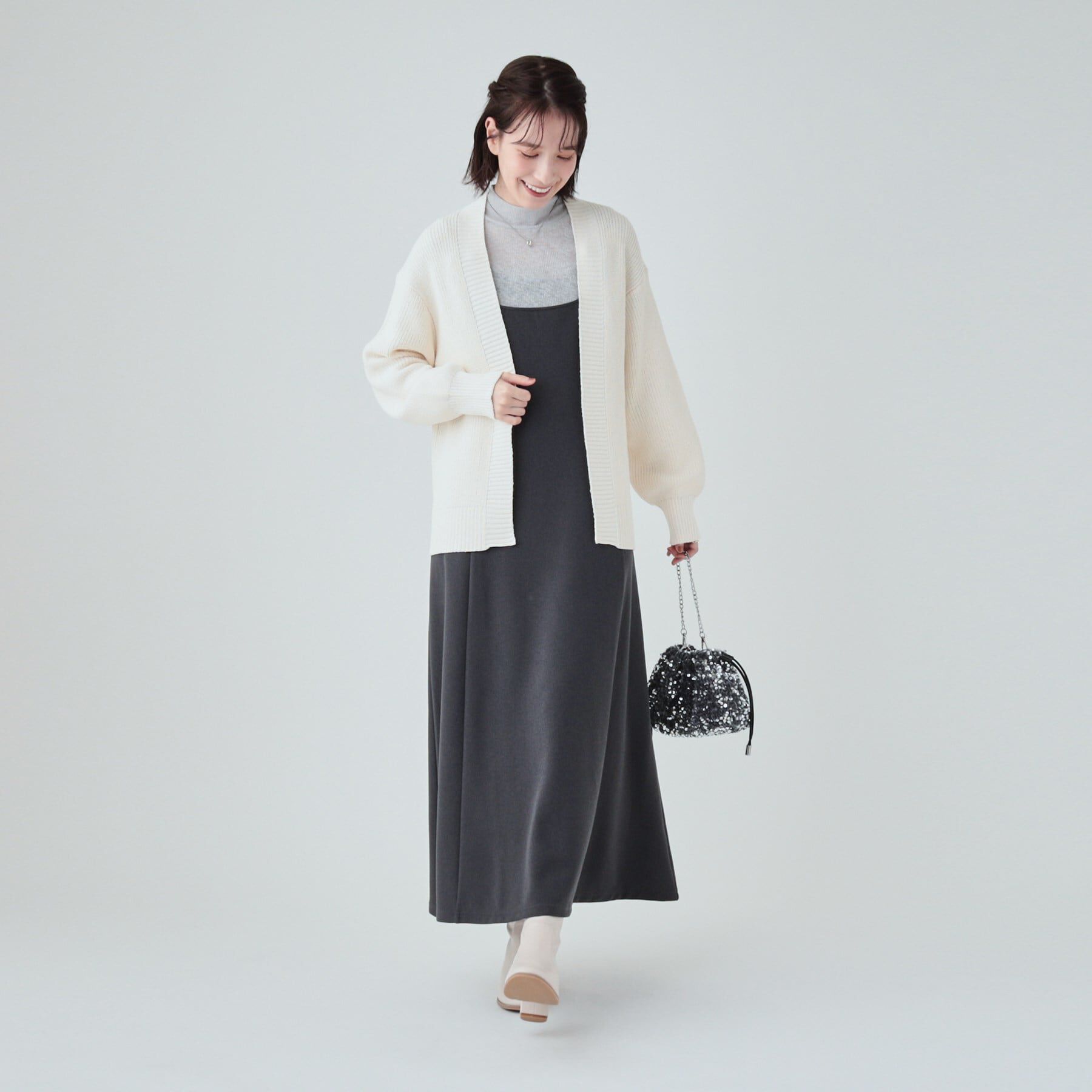 SHOO･LA･RUE「【洗える】ざっくり編みトッパーカーディガン」|カーディガン|