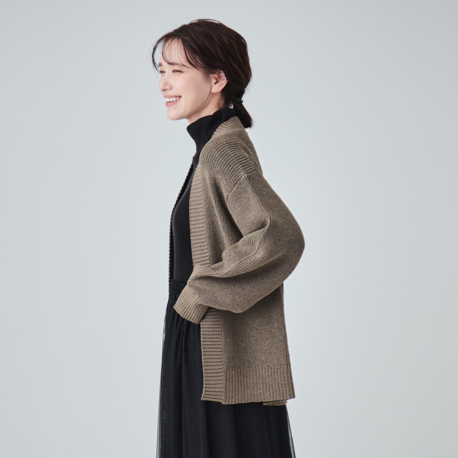 SHOO･LA･RUE「【洗える】ざっくり編みトッパーカーディガン」|カーディガン|