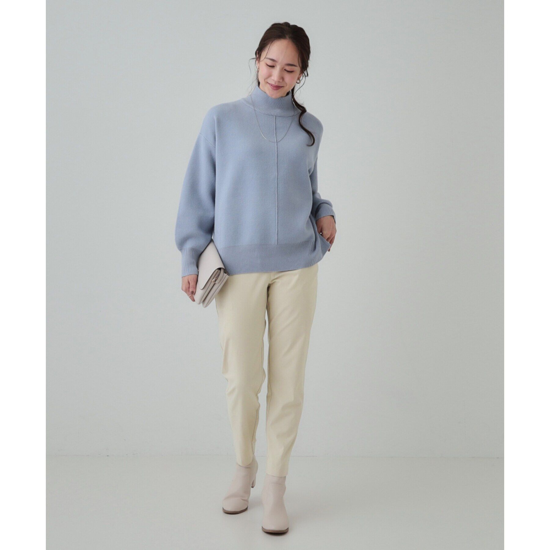 SHOO･LA･RUE「【洗える/SS-3L】あったか裏起毛 ストレッチ テーパードパンツ」|その他|