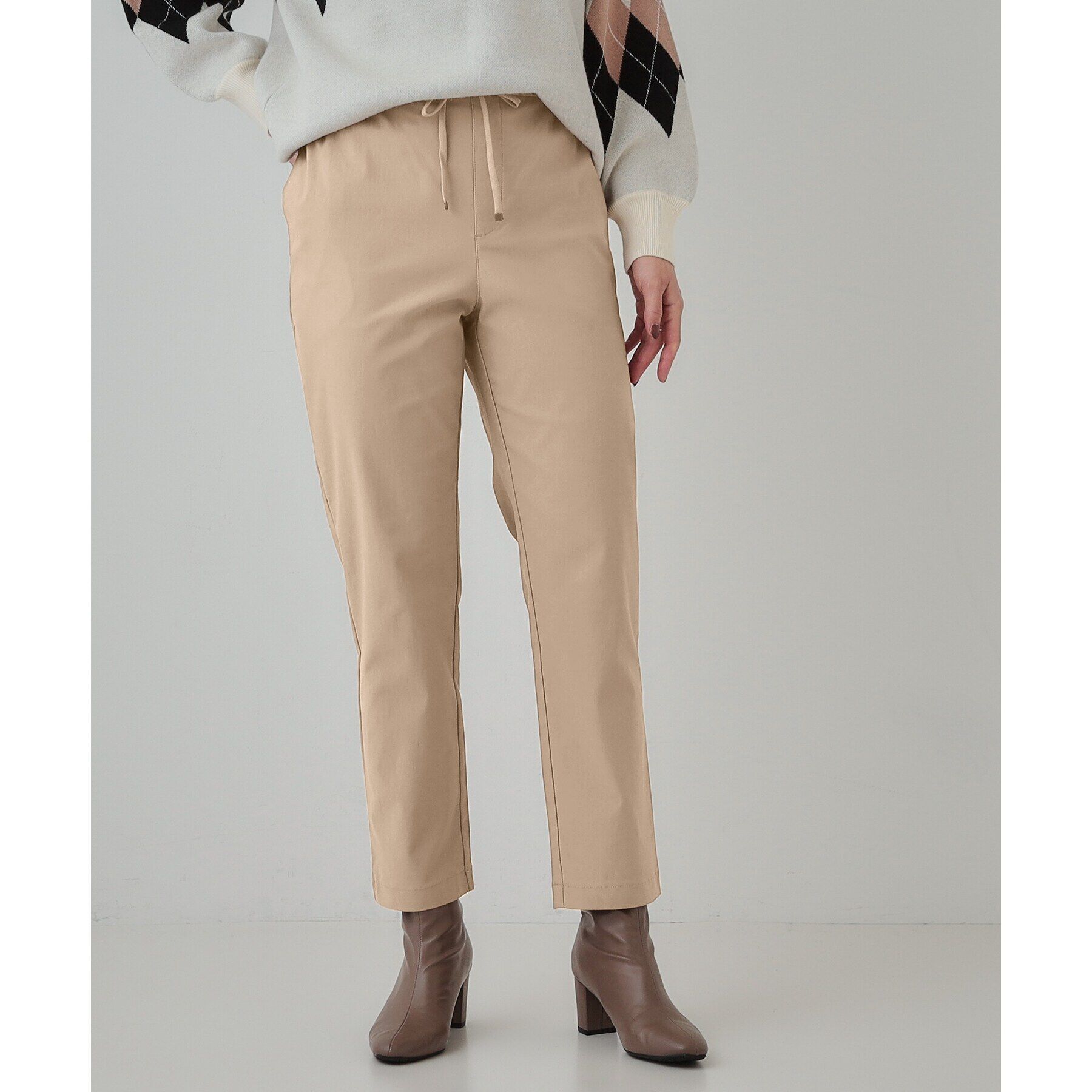 SHOO･LA･RUE「【洗える/SS-3L】あったか裏起毛 ストレッチ テーパードパンツ」|その他|