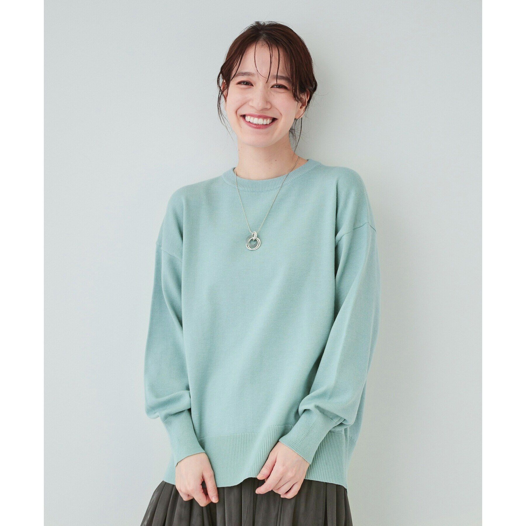 SHOO･LA･RUE「【洗える/毛玉レス】インせず着られる　大人の抜け感　バックスリットニット」|ニット・セーター|