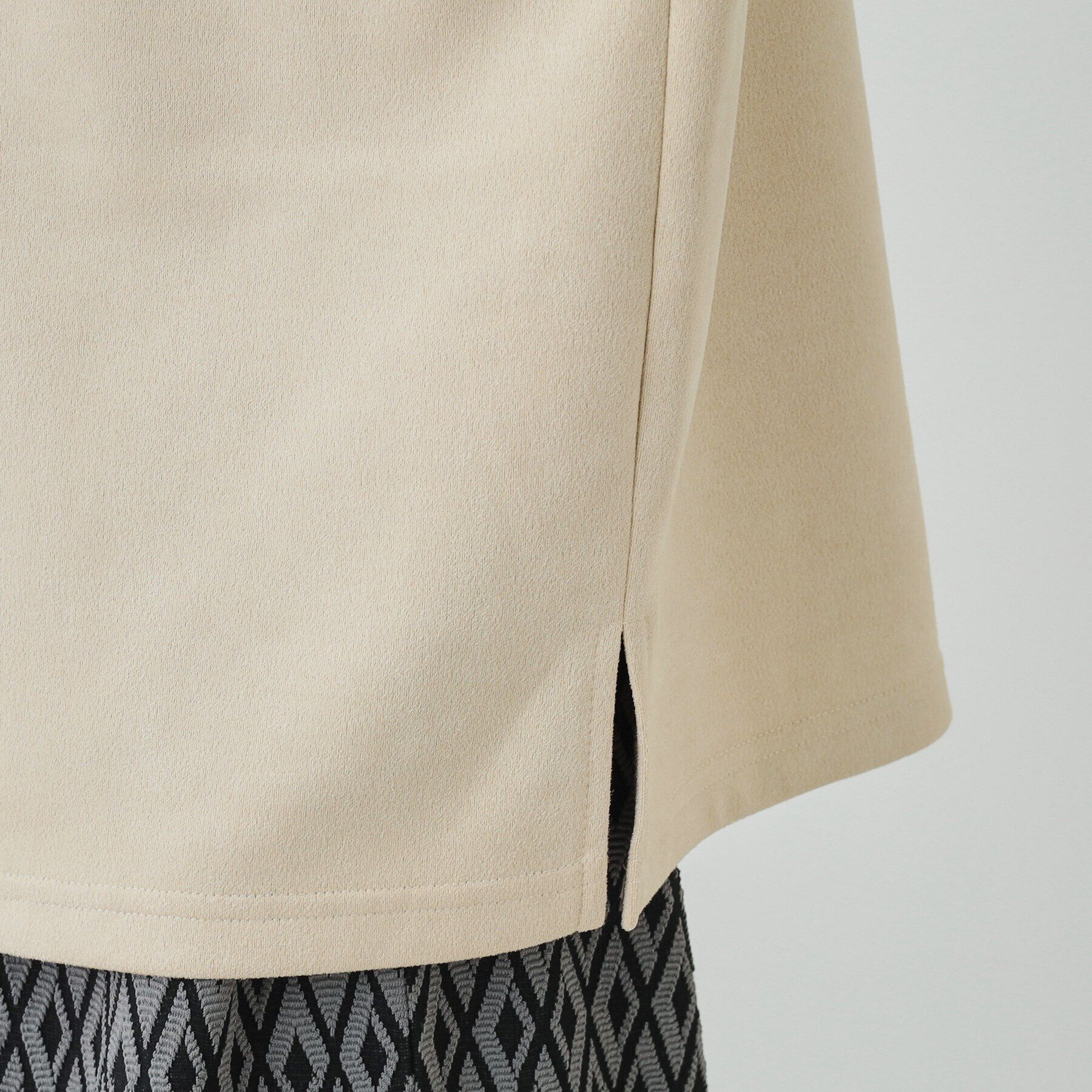 SHOO･LA･RUE「スエード調ハーフジッププルオーバー」|Tシャツ・カットソー|