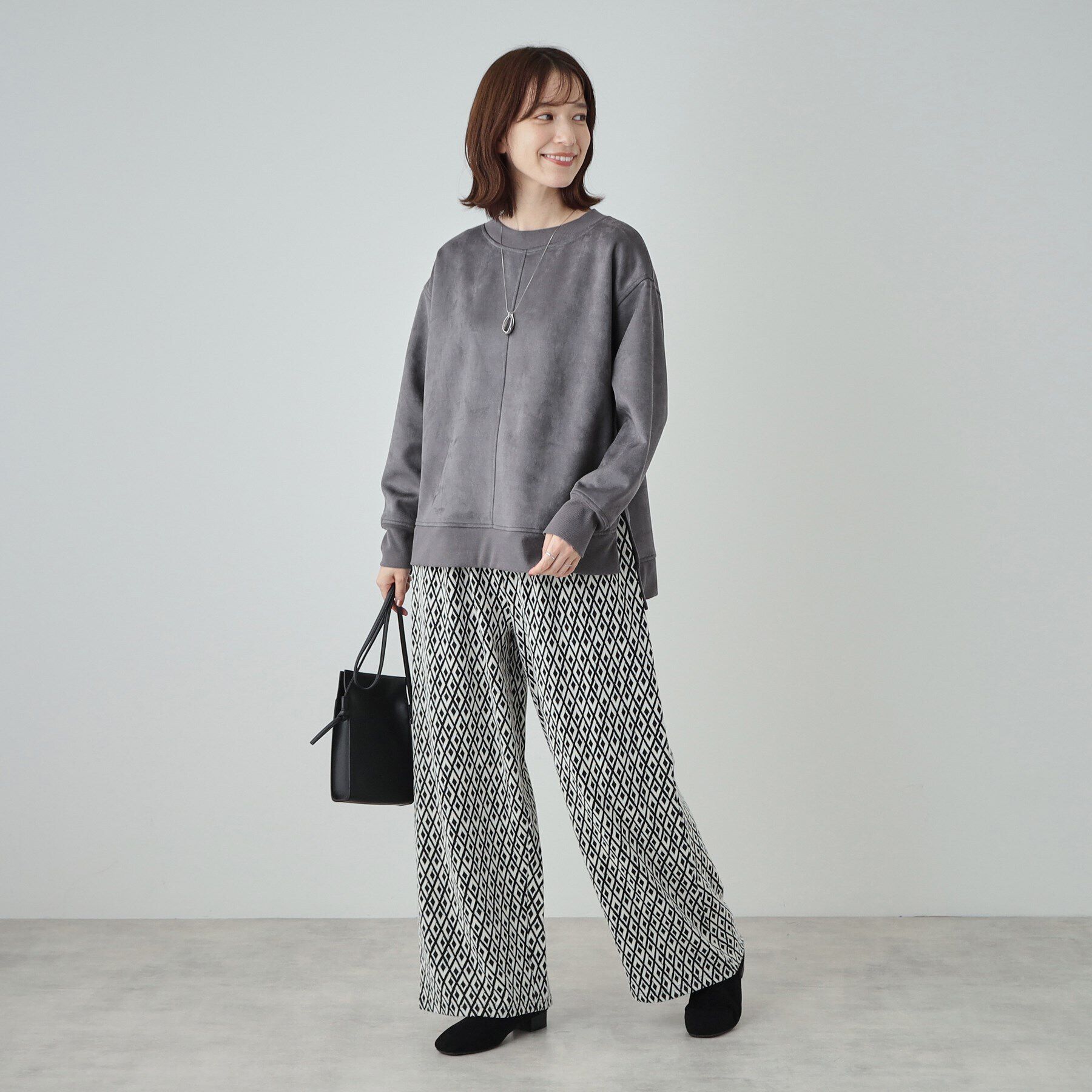 SHOO･LA･RUE「【S-LL】なめらかスエード調トップス」|Tシャツ・カットソー|