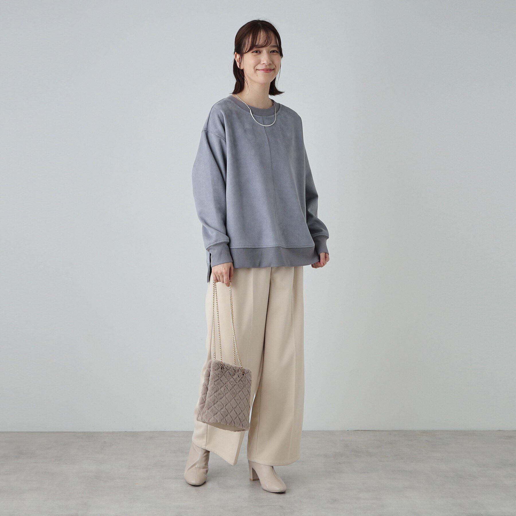 SHOO･LA･RUE「【S-LL】なめらかスエード調トップス」|Tシャツ・カットソー|