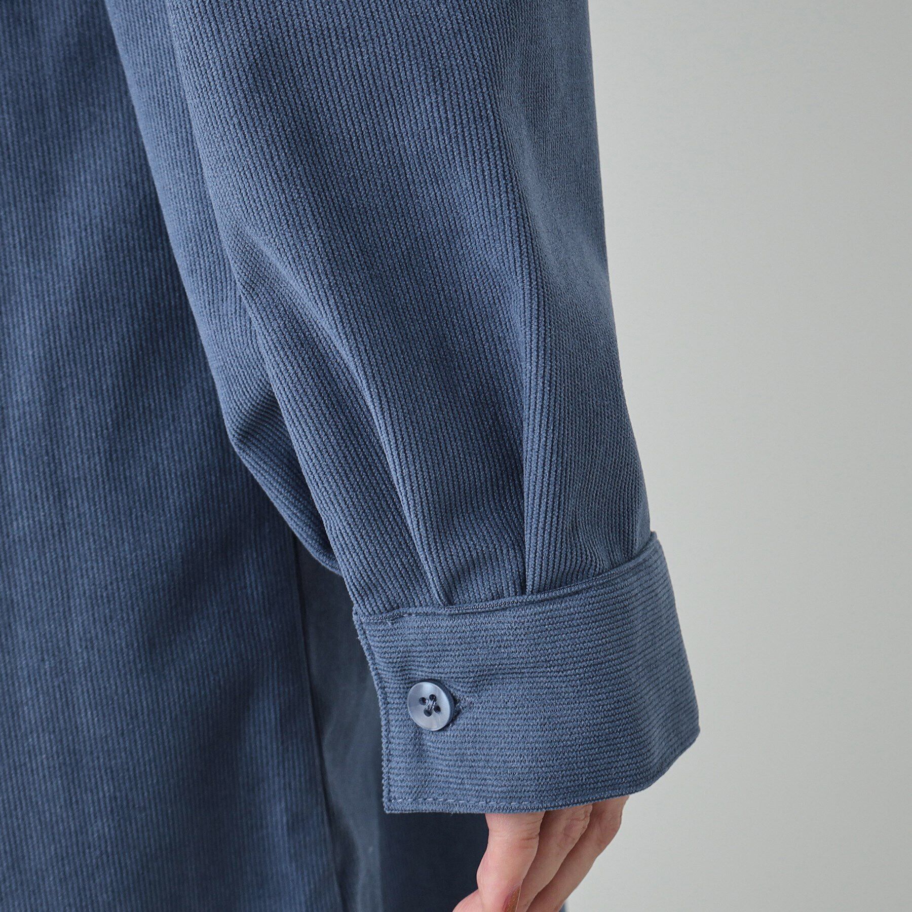 SHOO･LA･RUE「【洗える/S-LL/体型カバー】大人の上品カジュアル コーデュロイ スキッパーチュニック」|チュニック|