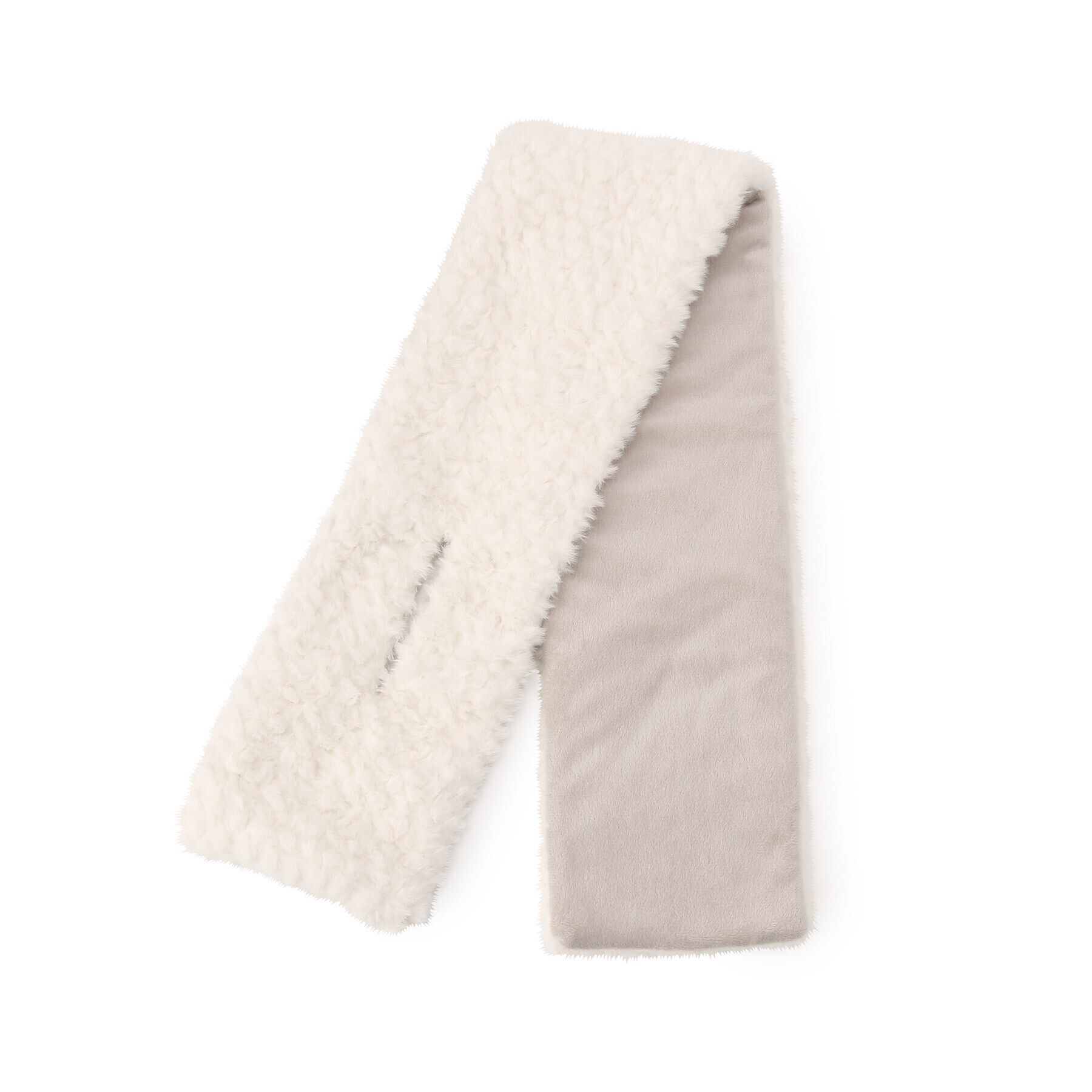 SHOO･LA･RUE「アソート柄差し込みポコポコフェイクファーマフラー」|ストール|