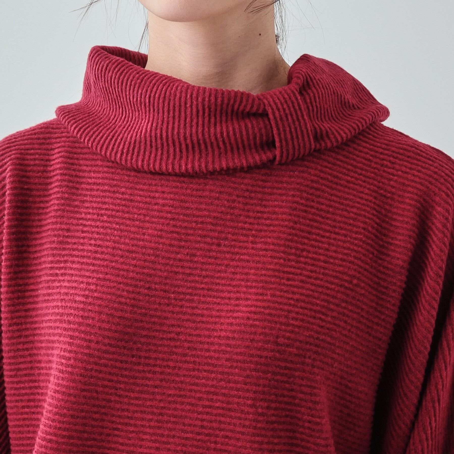 SHOO･LA･RUE「【体型カバー/インせず着られる】リボンタートル ドルマントップス」|Tシャツ・カットソー|