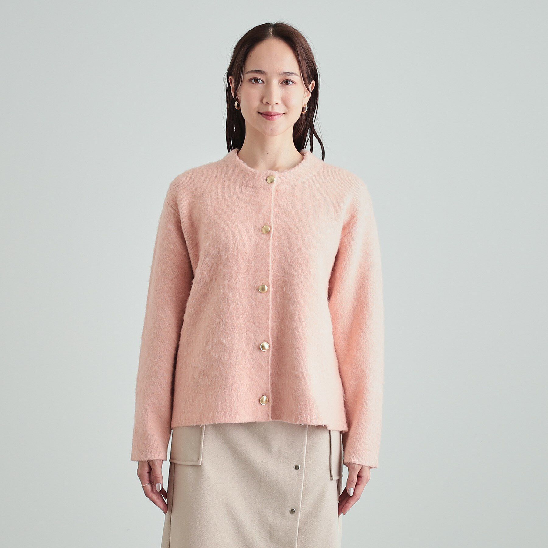 SHOO･LA･RUE「Wフェイスふわふわ起毛ニットカーディガン」|カーディガン|