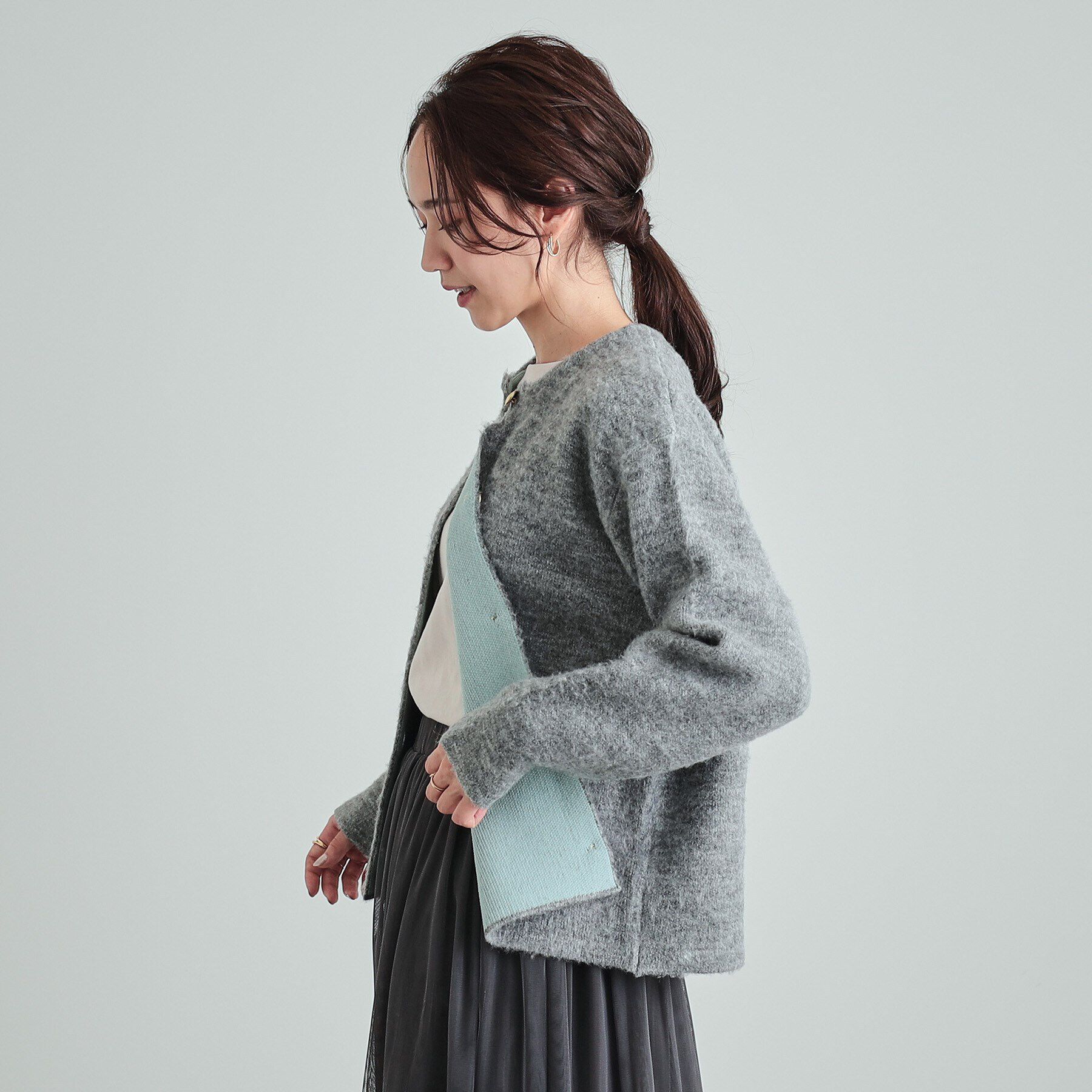 SHOO･LA･RUE「Wフェイスふわふわ起毛ニットカーディガン」|カーディガン|