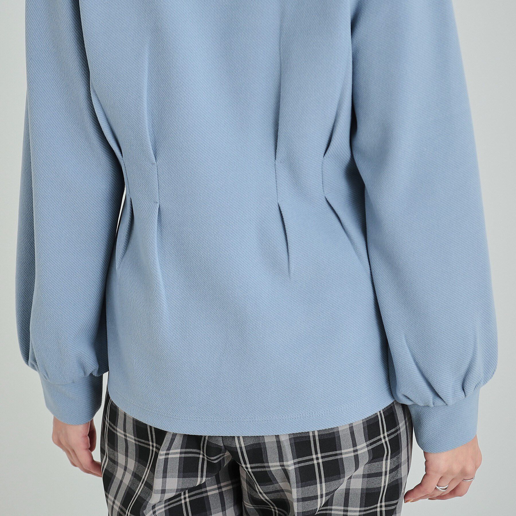 SHOO･LA･RUE「ウエストタックで綺麗にくびれる 起毛ペプラムトップス」|Tシャツ・カットソー|