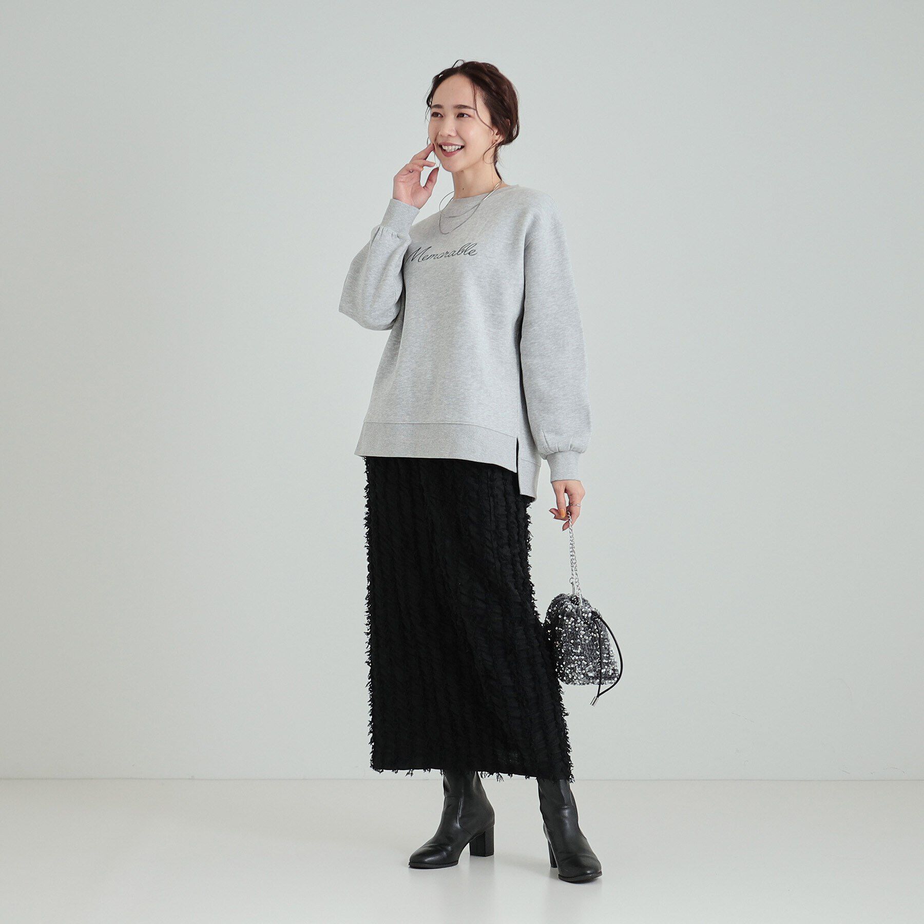 SHOO･LA･RUE「【洗える/S-LL】ふわふわあったか裏起毛 グラフィックスウェット【SHOO WARM】」|パーカー|