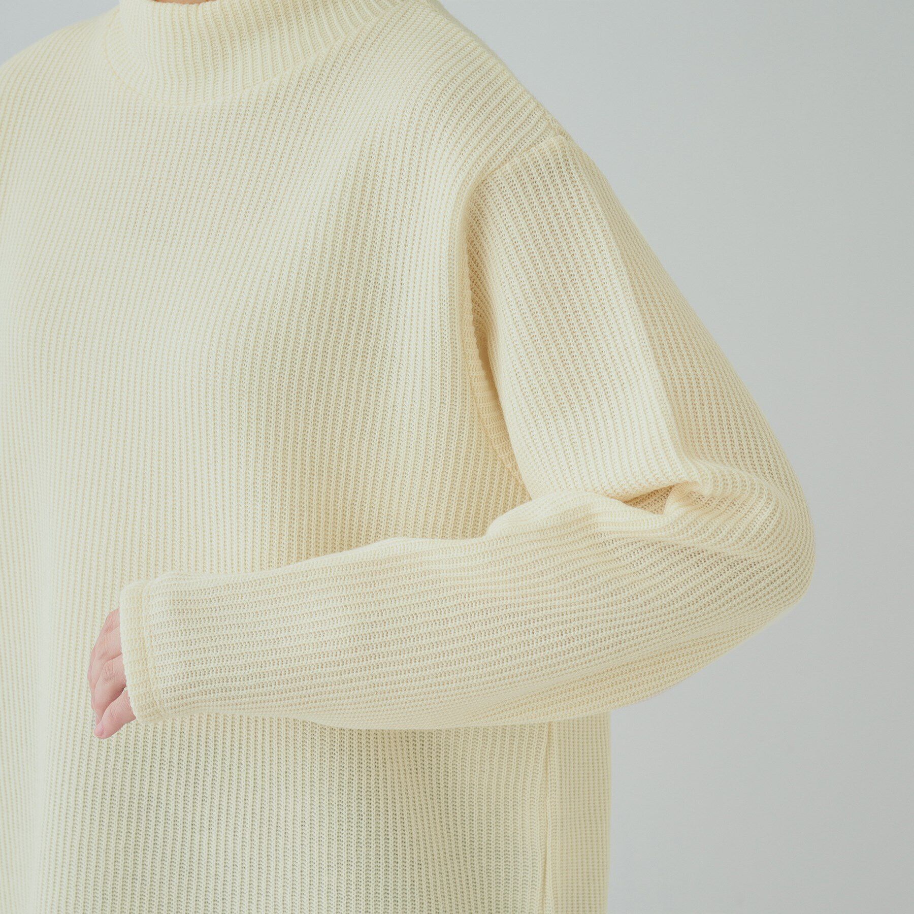 SHOO･LA･RUE「【あったか/S-LL/洗濯機可】裏起毛であったか畦編みハイネックトップス」|Tシャツ・カットソー|