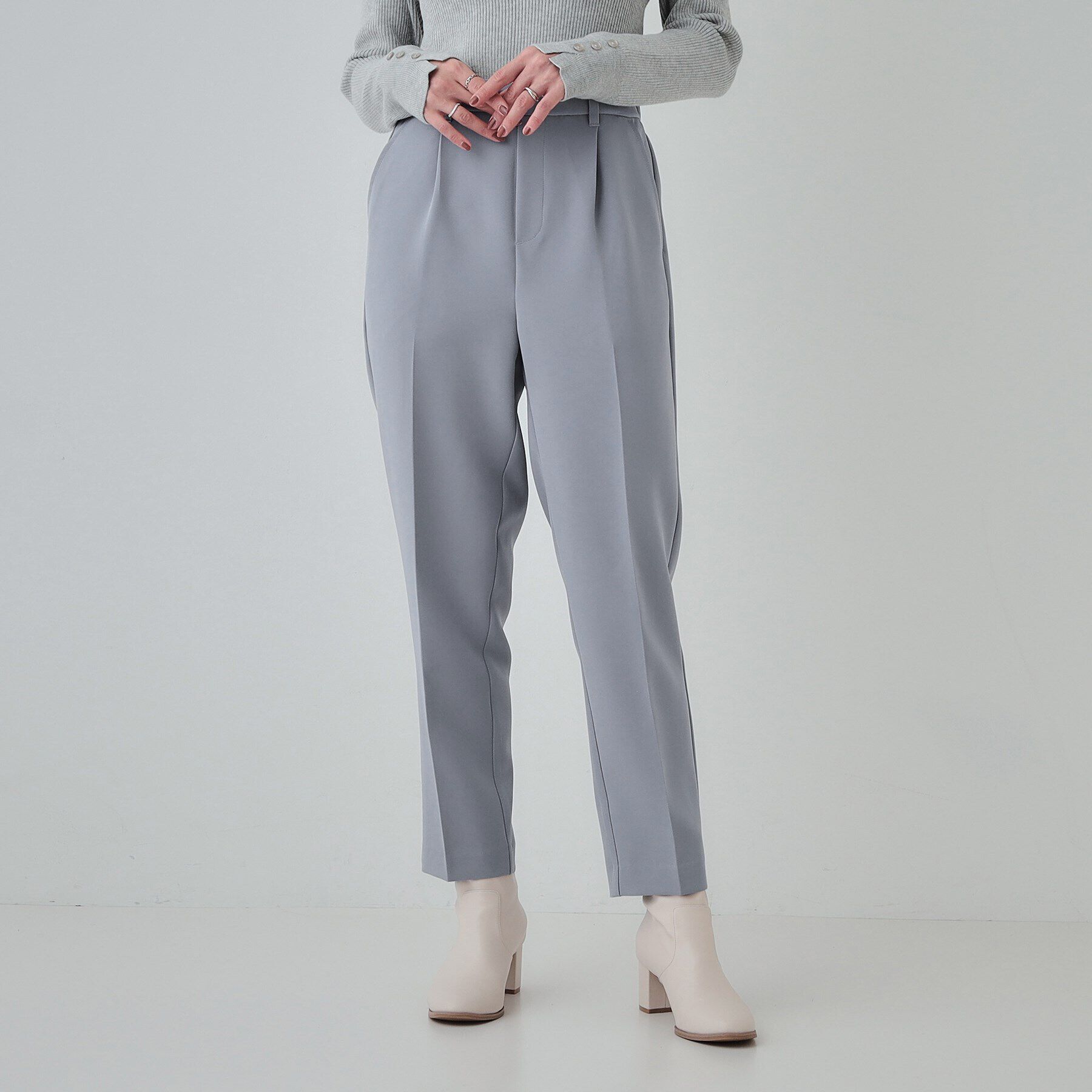 SHOO･LA･RUE「【SS-3L/洗える/通勤・セレモニーにも】しなやかな身のこなしが叶う ストレッチテーパードパンツ」|その他|