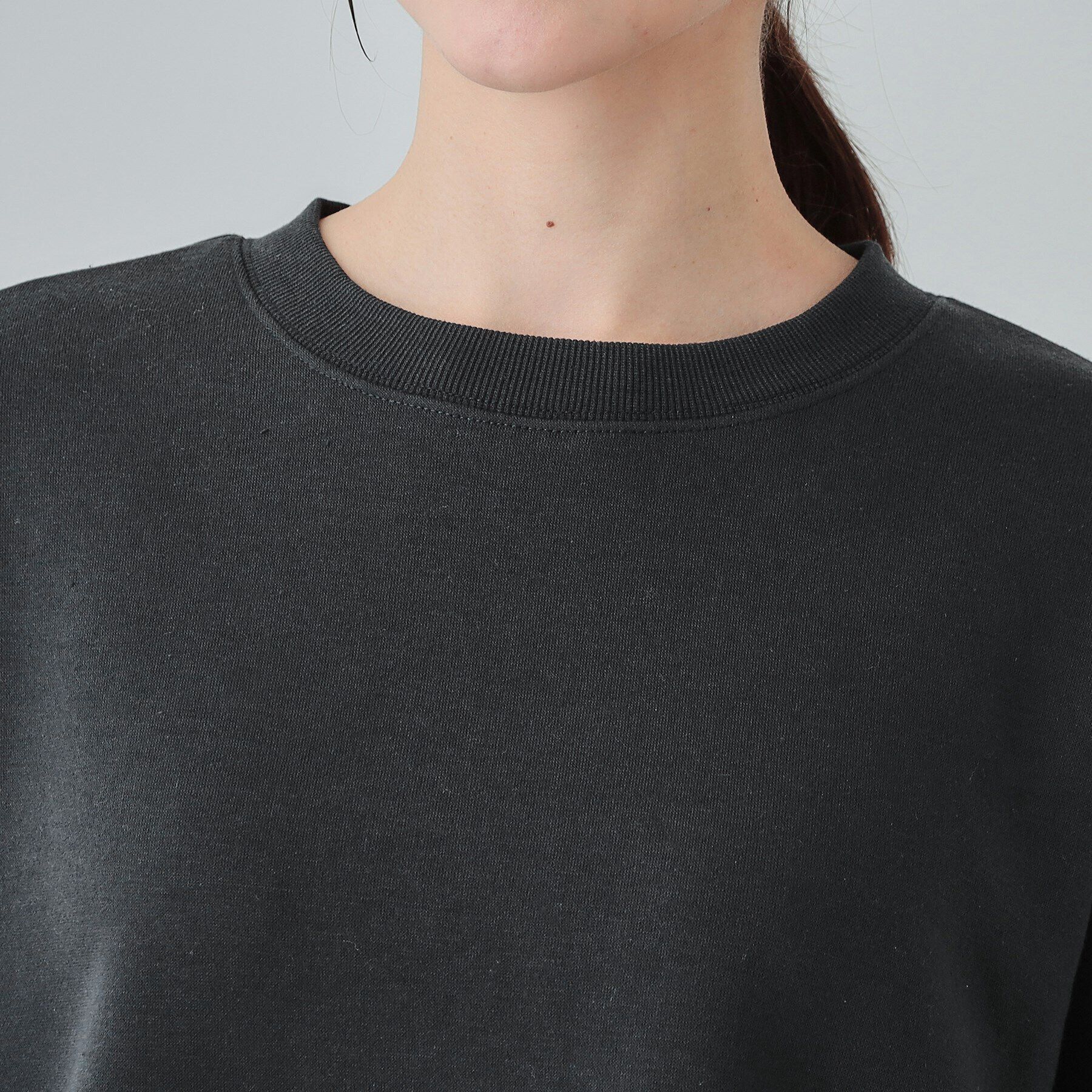 SHOO･LA･RUE「【S-LL】あったか裏毛 裾ドロストスウェット」|Tシャツ・カットソー|