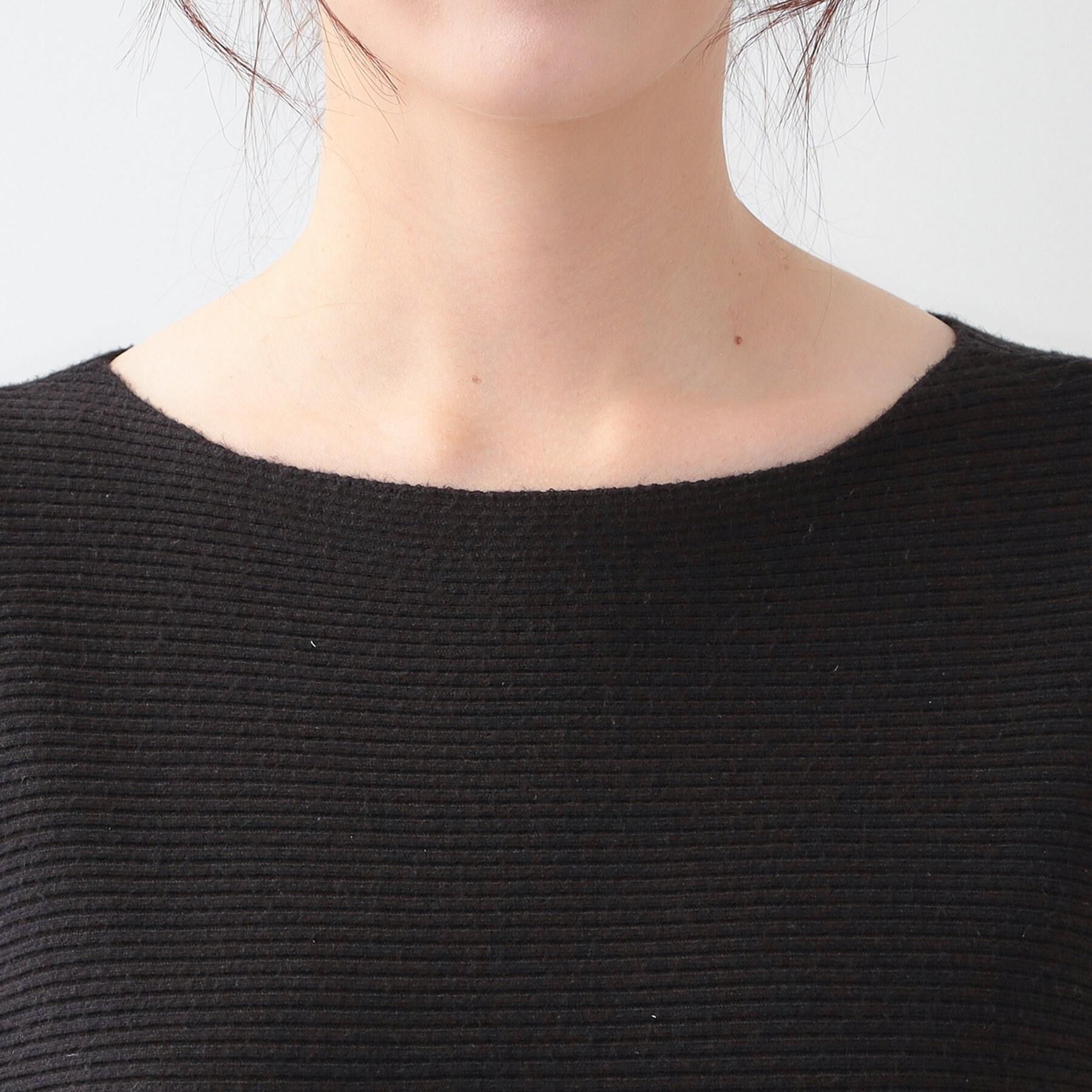 SHOO･LA･RUE「【洗える】大人の上品コーデに お袖ビジュー釦付きリブドルマンニット」|ニット・セーター|