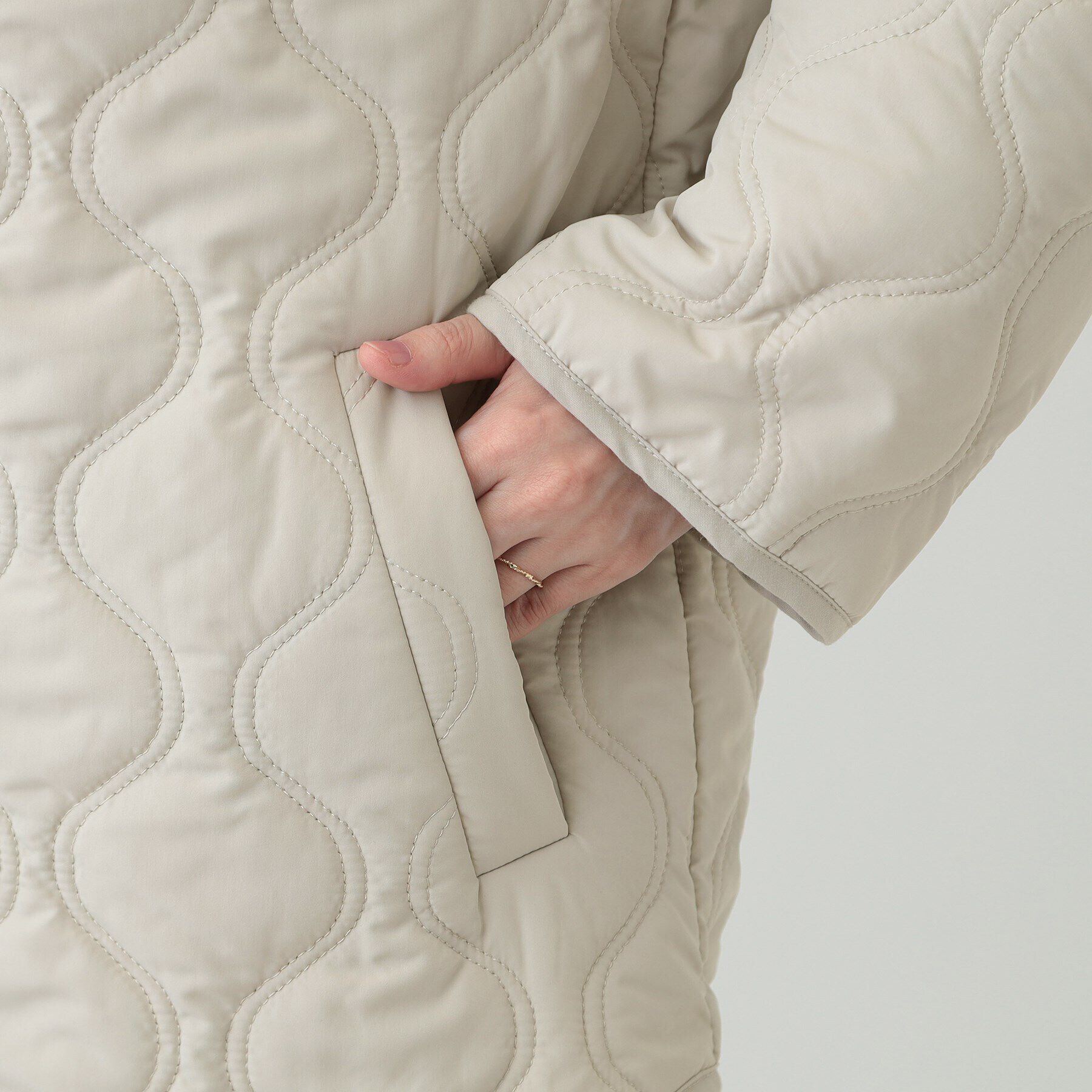 SHOO･LA･RUE「【S-LL/撥水】さっと羽織れる 大人が着たい キルトジャケット」|ブルゾン・スタジャン|