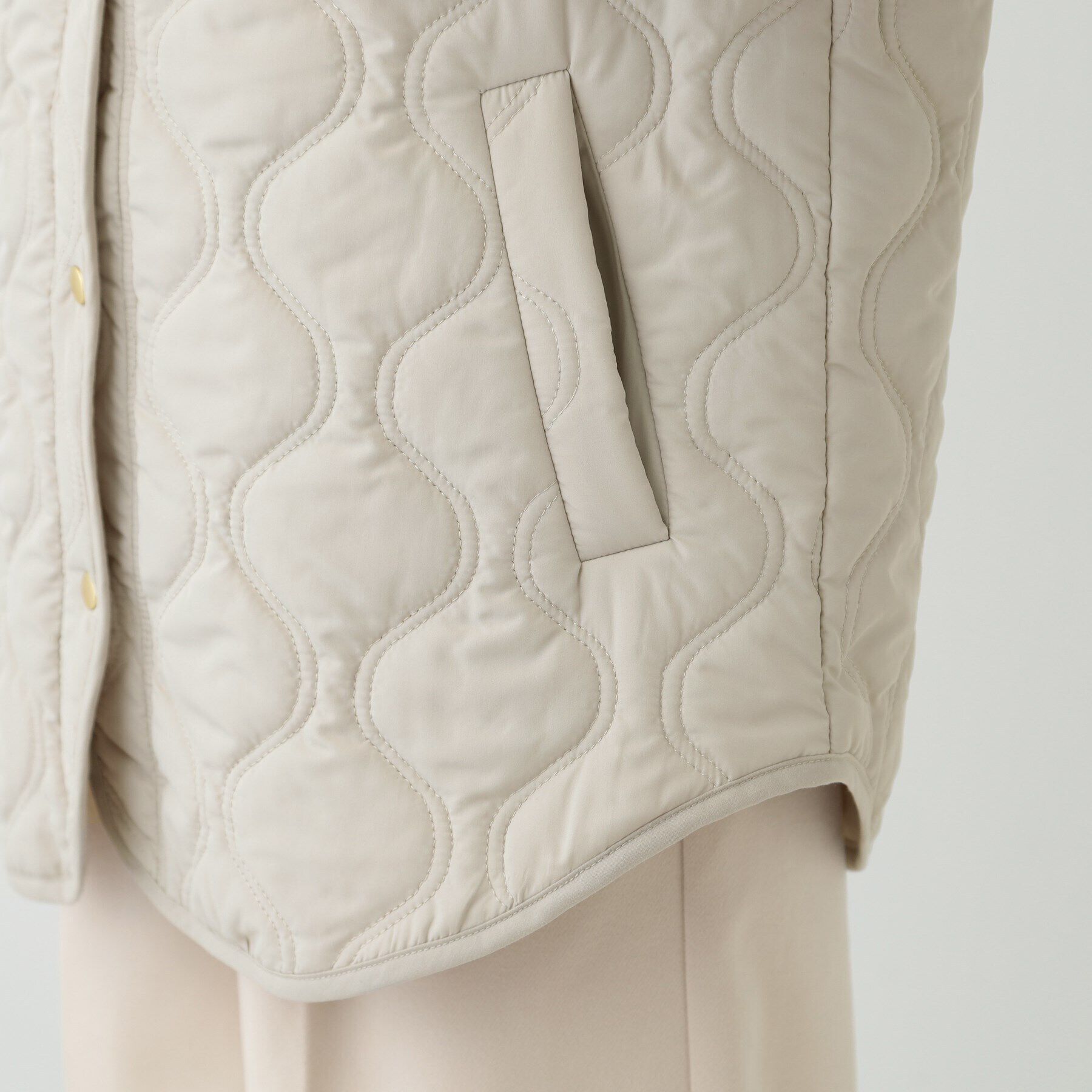 SHOO･LA･RUE「【S-LL/撥水】さっと羽織れる 大人が着たい キルトジャケット」|ブルゾン・スタジャン|