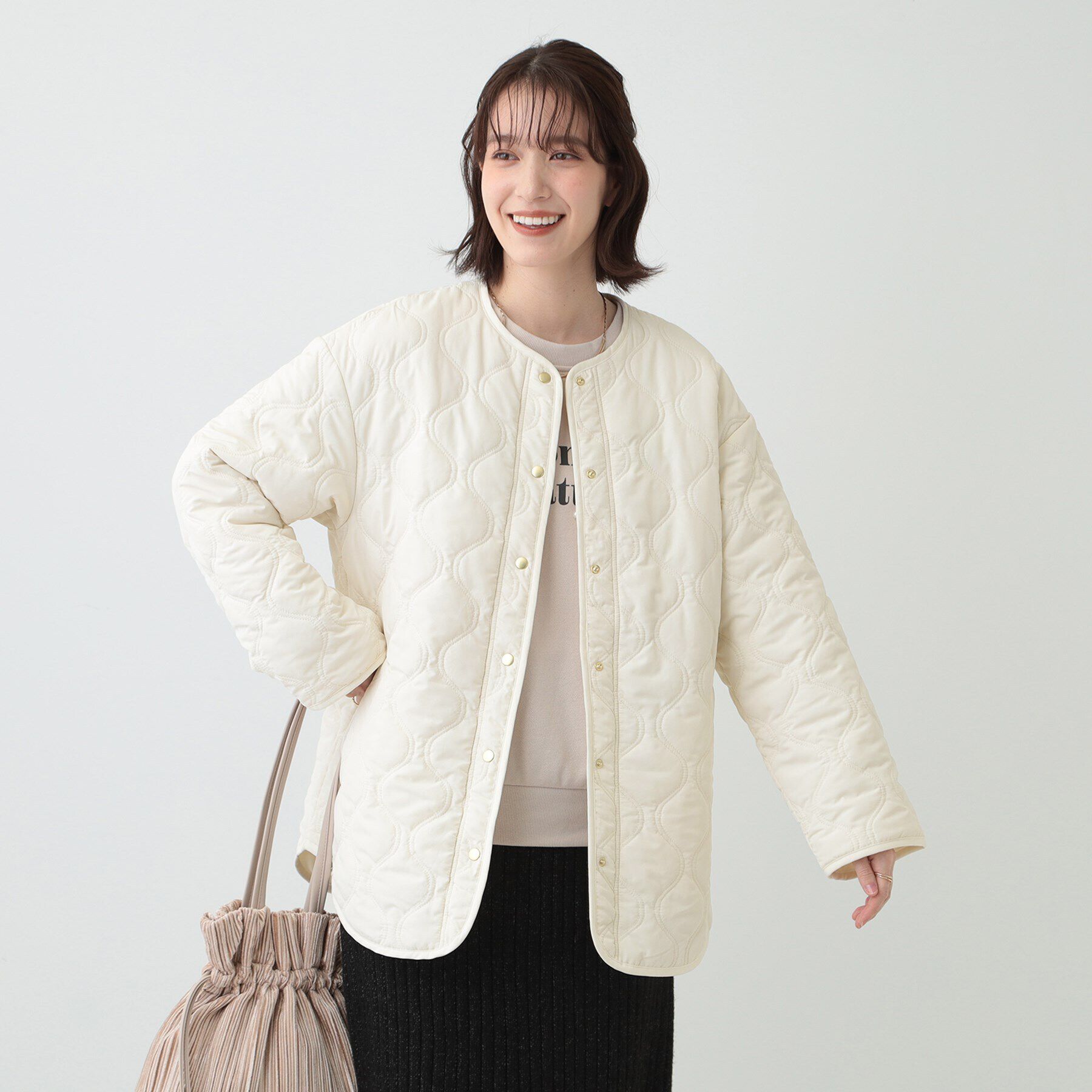 SHOO･LA･RUE「【S-LL/撥水】さっと羽織れる 大人が着たい キルトジャケット」|ブルゾン・スタジャン|