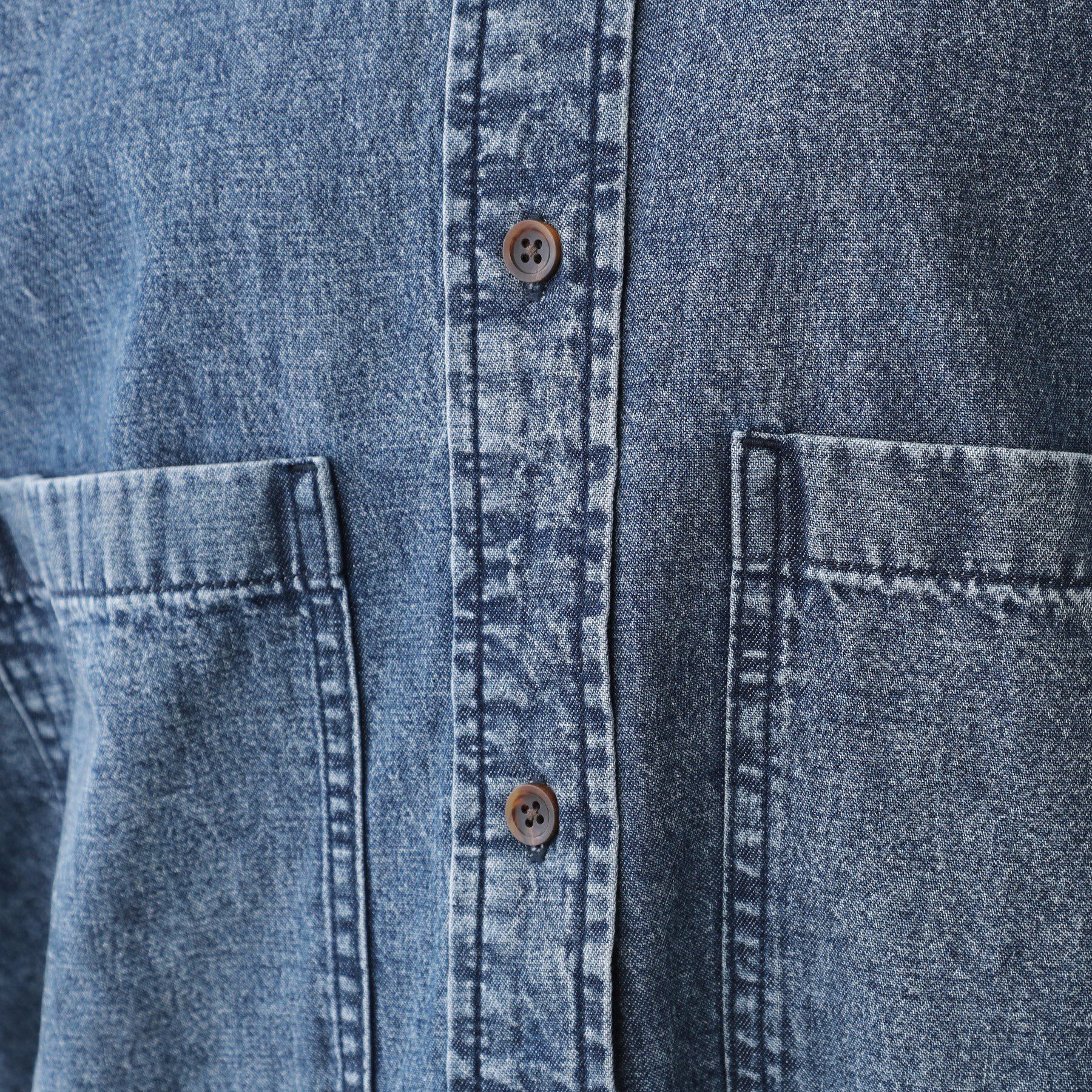 SHOO･LA･RUE「【洗える/S-LL】BIGポケット オーバーサイズデニムシャツ」|シャツ・ブラウス|