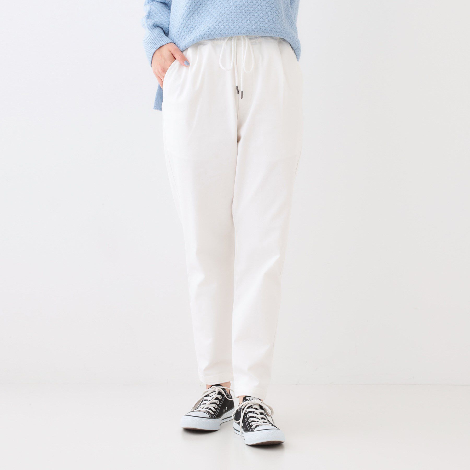 SHOO･LA･RUE「【洗える/SS-3L/美脚シルエット】アクティブ派のデニム イージーテーパードパンツ」|その他|