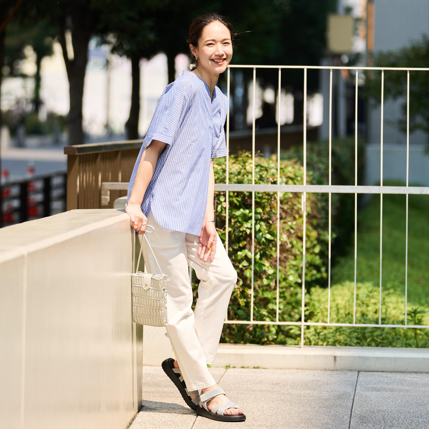 SHOO･LA･RUE「【洗える/SS-3L/美脚シルエット】アクティブ派のデニム イージーテーパードパンツ」|その他|