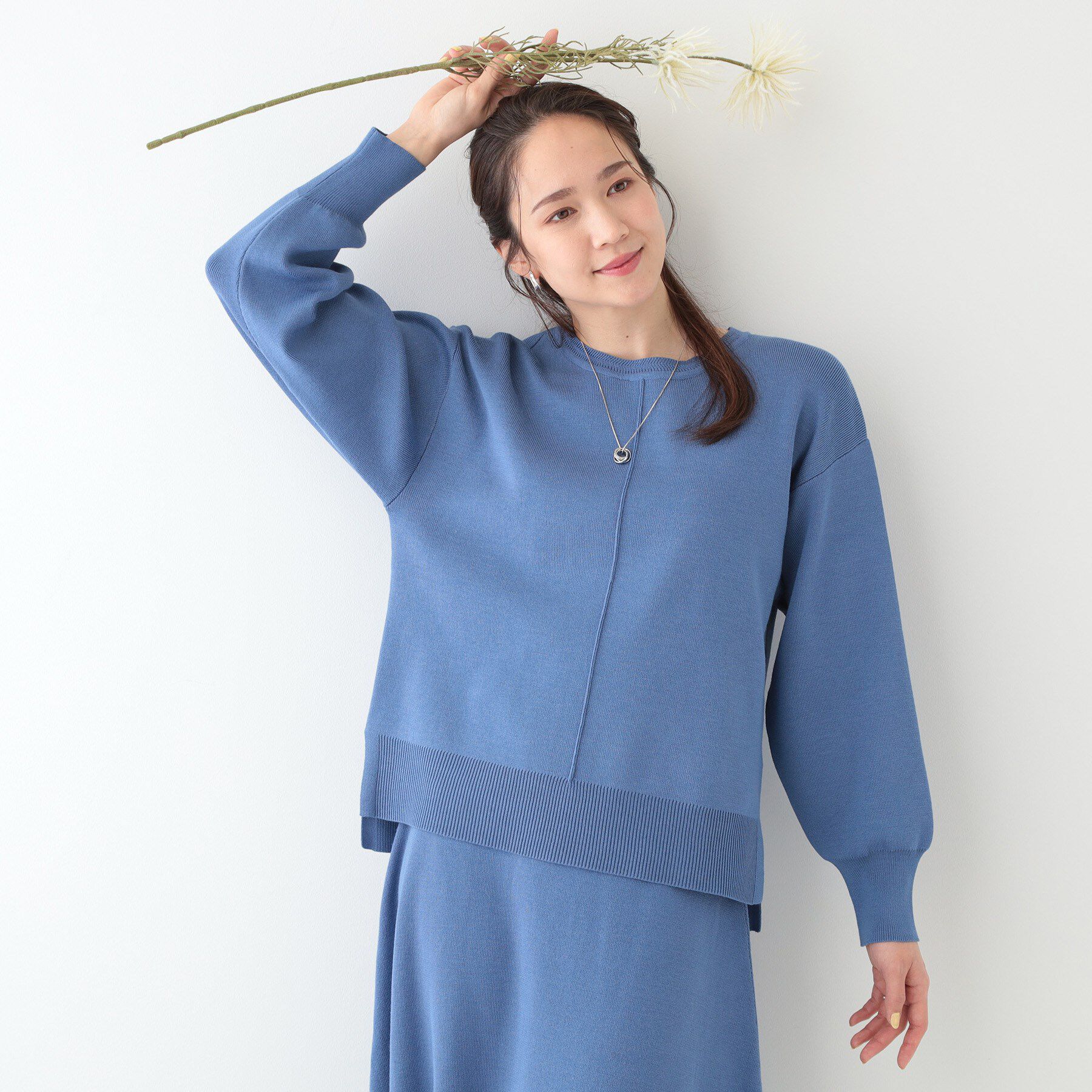 SHOO･LA･RUE「【S-LL/セットアップ可】インせず着られる さらっとなめらかニット」|ニット・セーター|