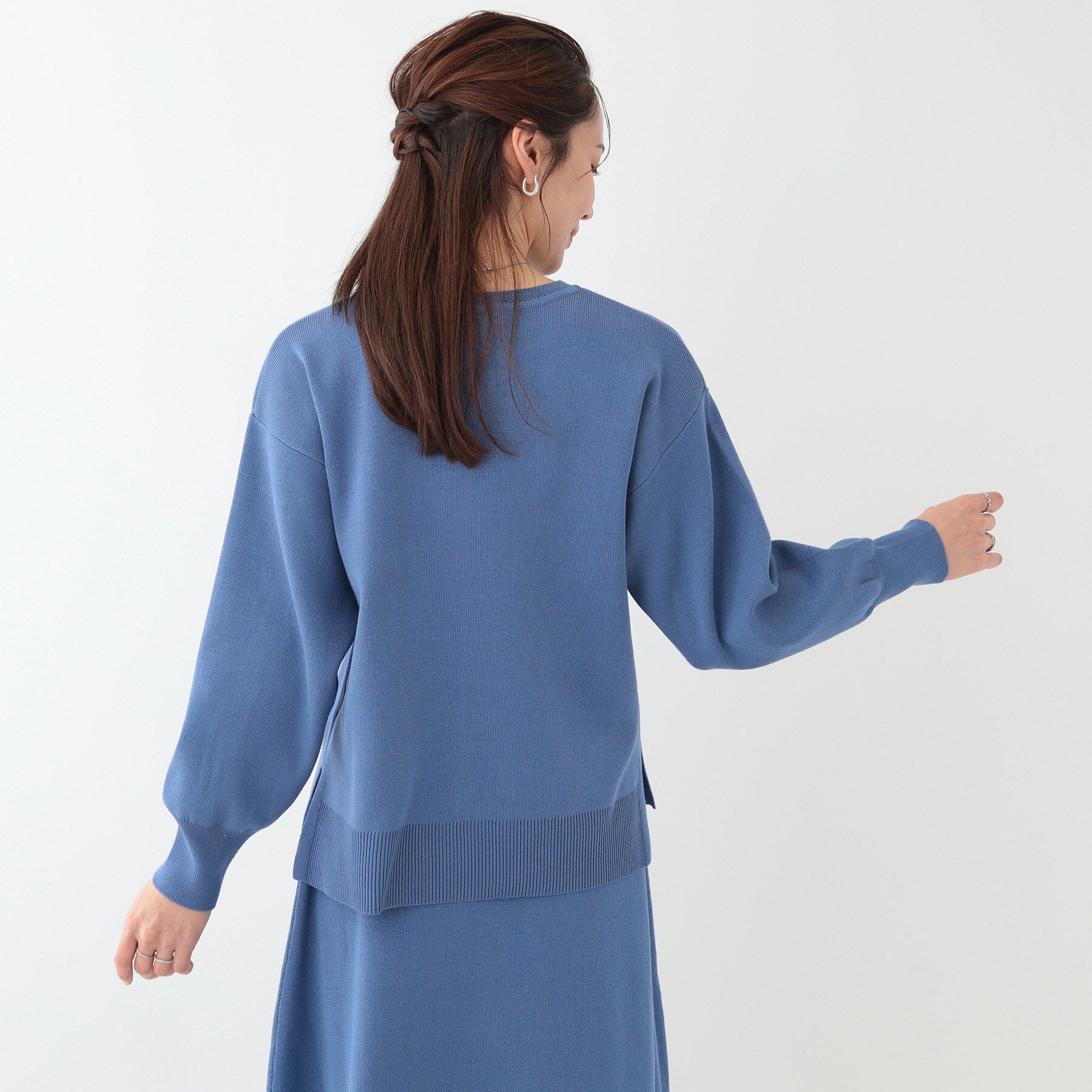 SHOO･LA･RUE「【S-LL/セットアップ可】インせず着られる さらっとなめらかニット」|ニット・セーター|